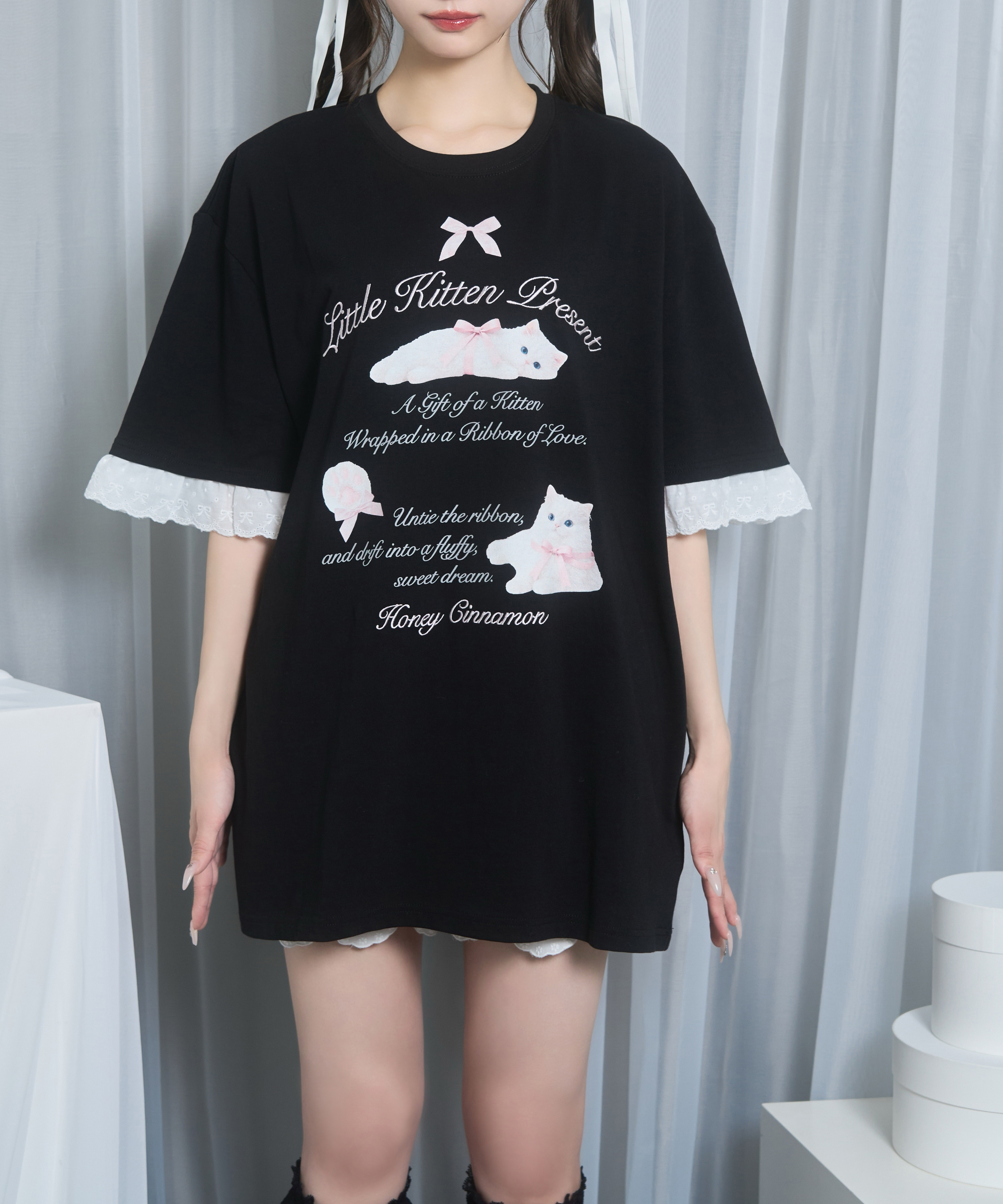 ribbon kittenTシャツ