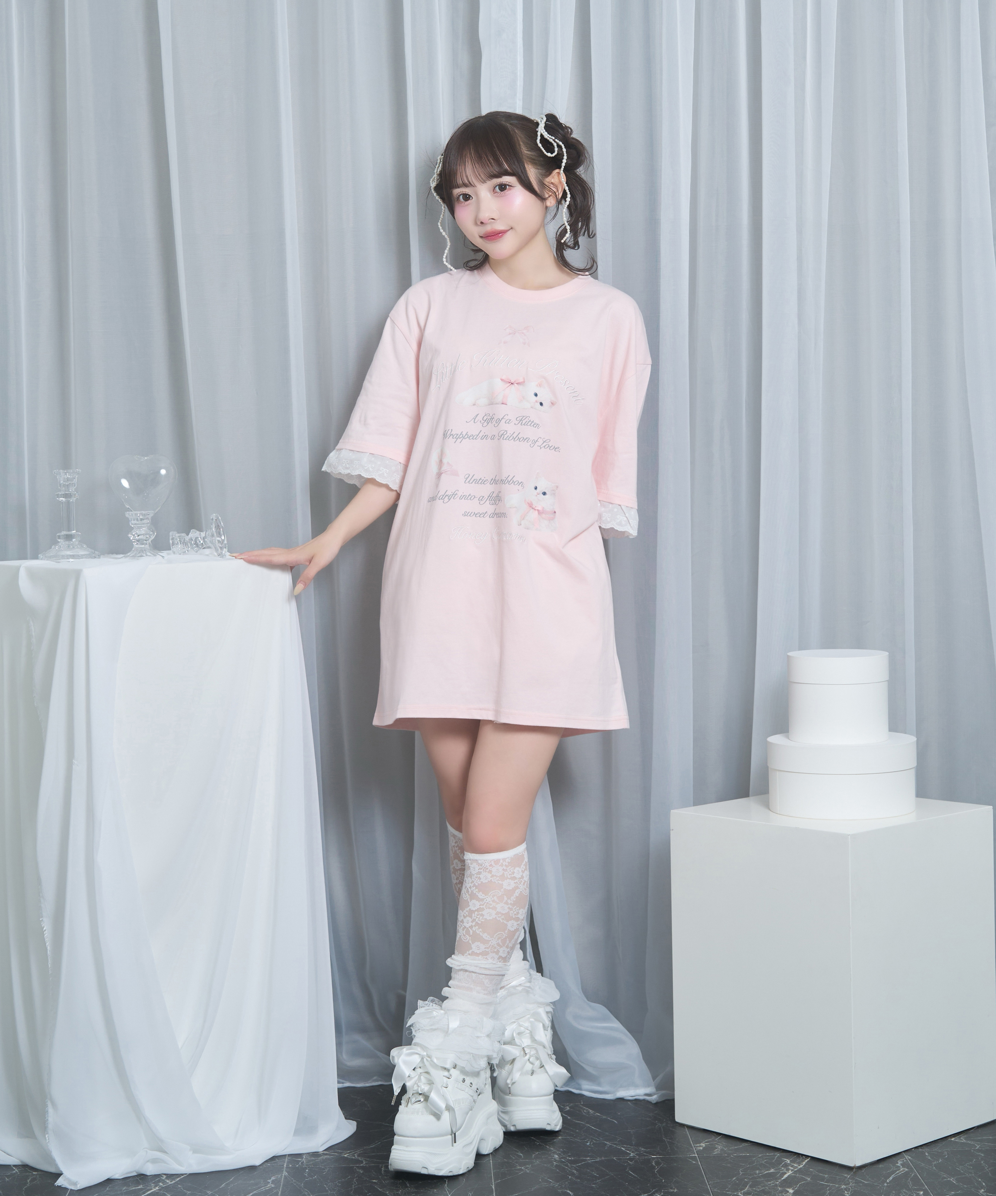 ribbon kittenTシャツ