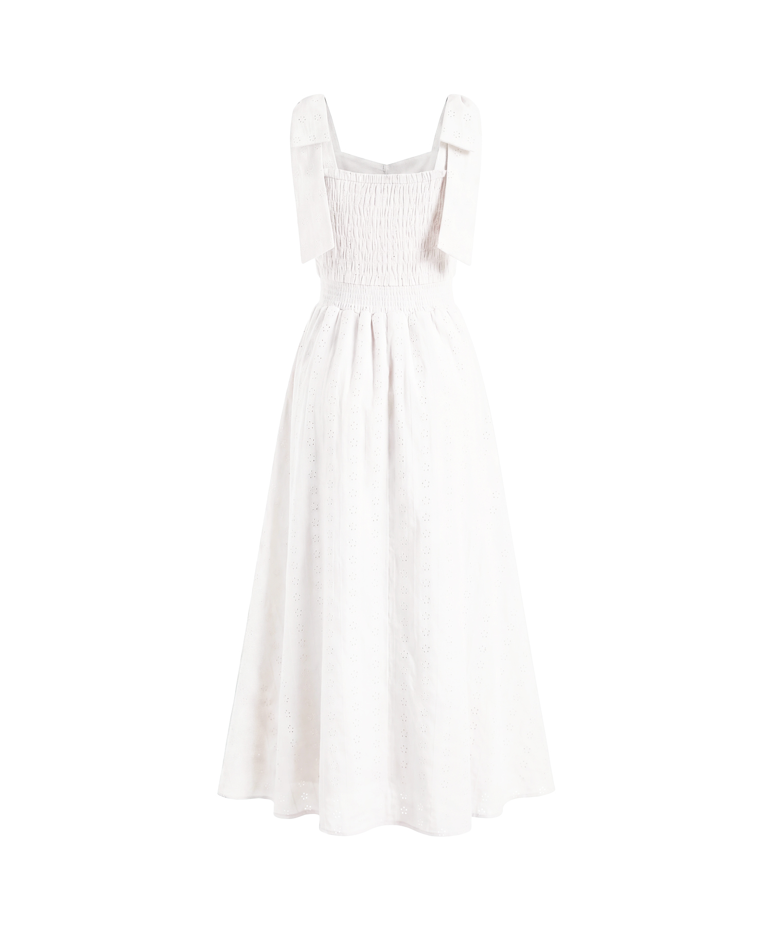 Cotton lace ribbon cami dress