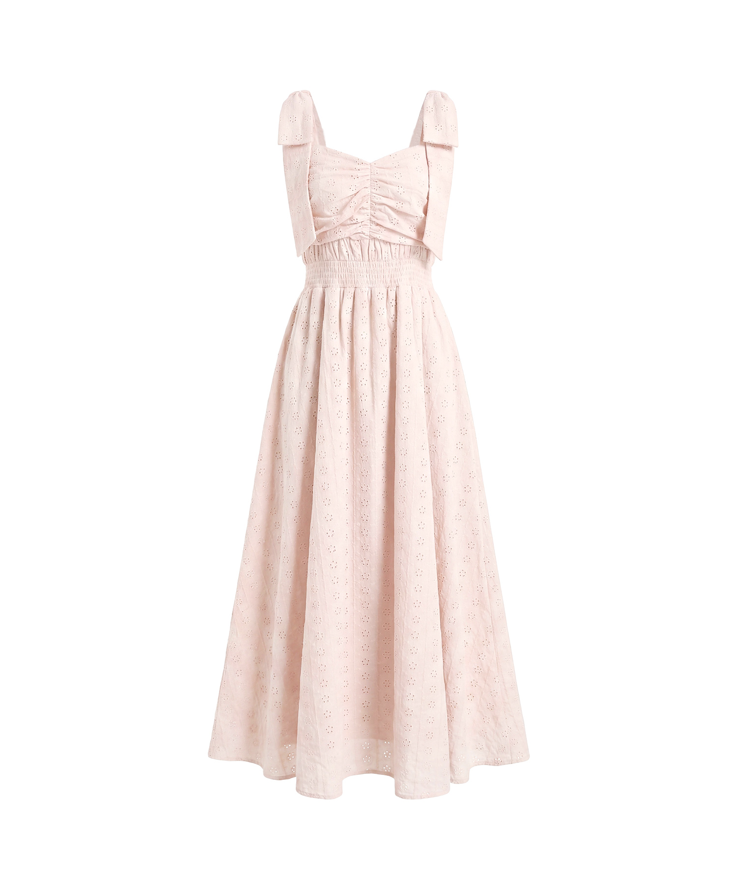 Cotton lace ribbon cami dress