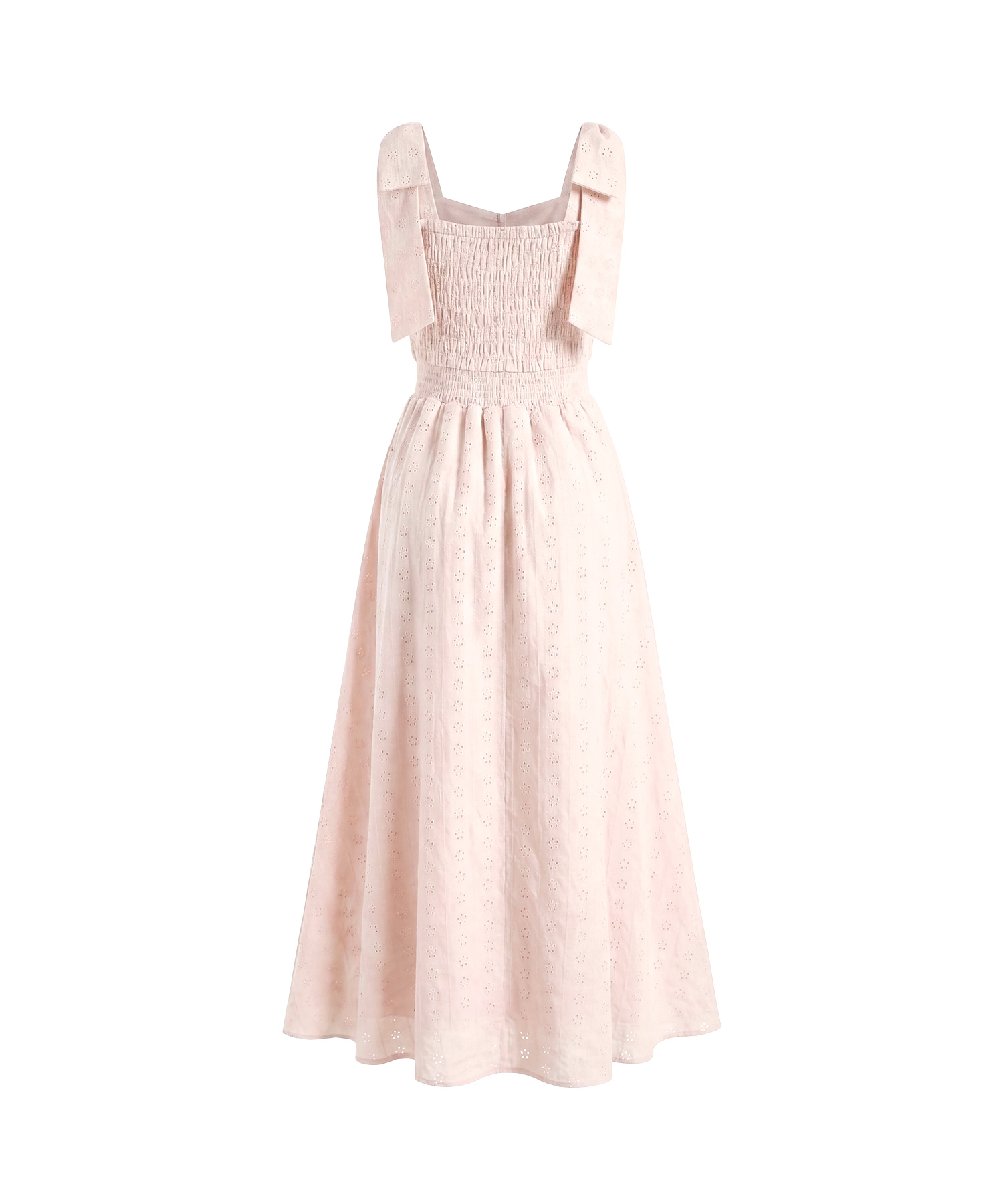 Cotton lace ribbon cami dress