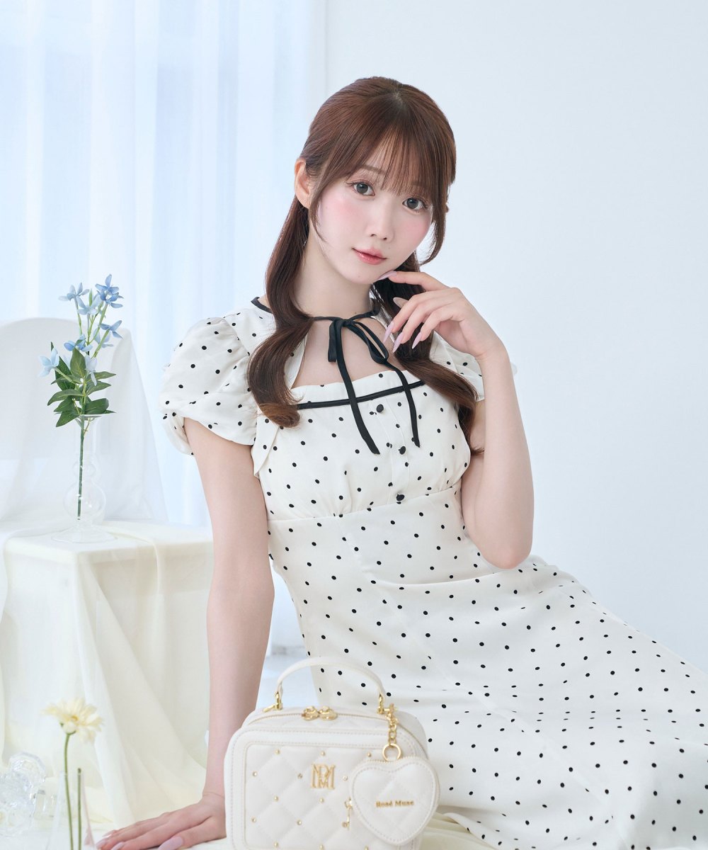Piping puff sleeve dress – BUNNY APARTMENT