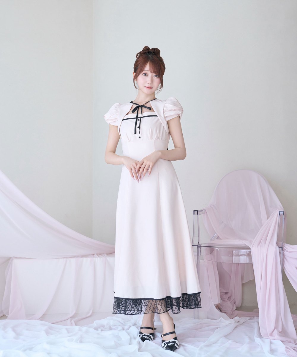 Piping puff sleeve dress – BUNNY APARTMENT