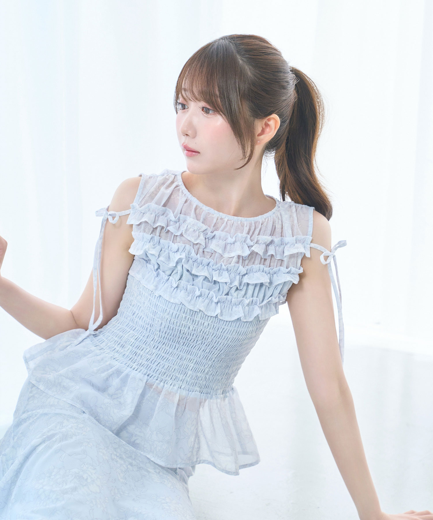 Flower shirring set up