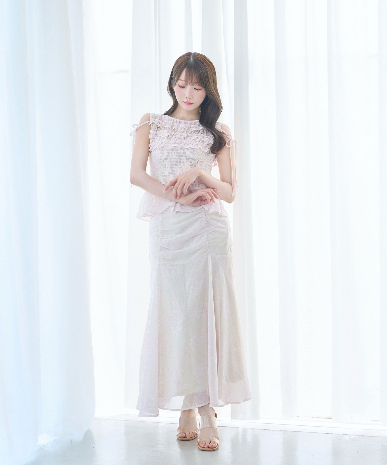 Flower shirring set up