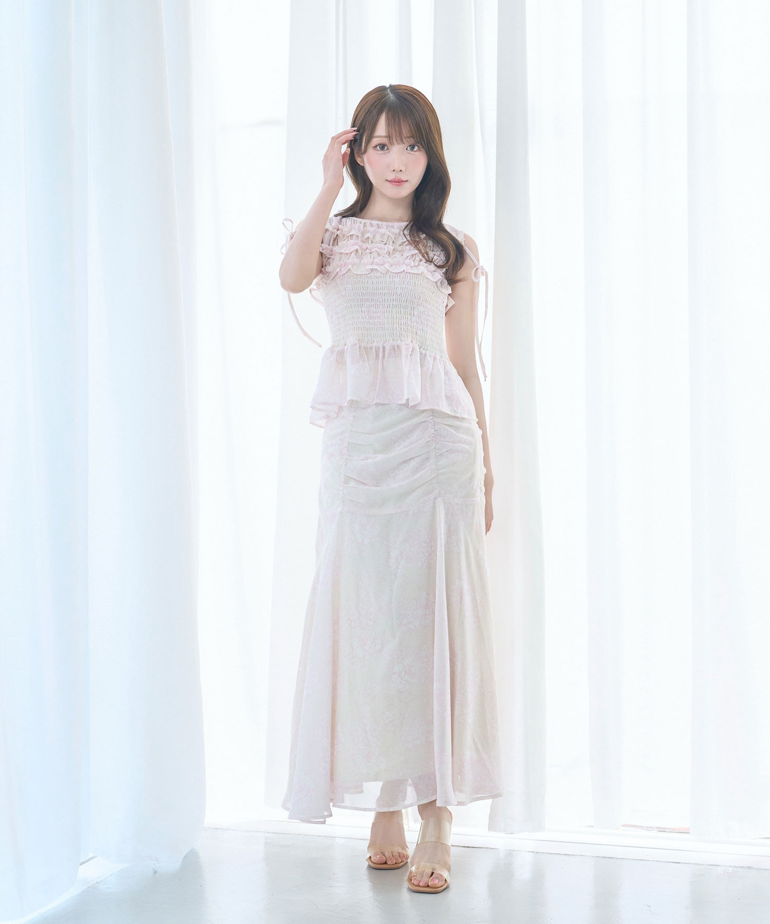 Flower shirring set up