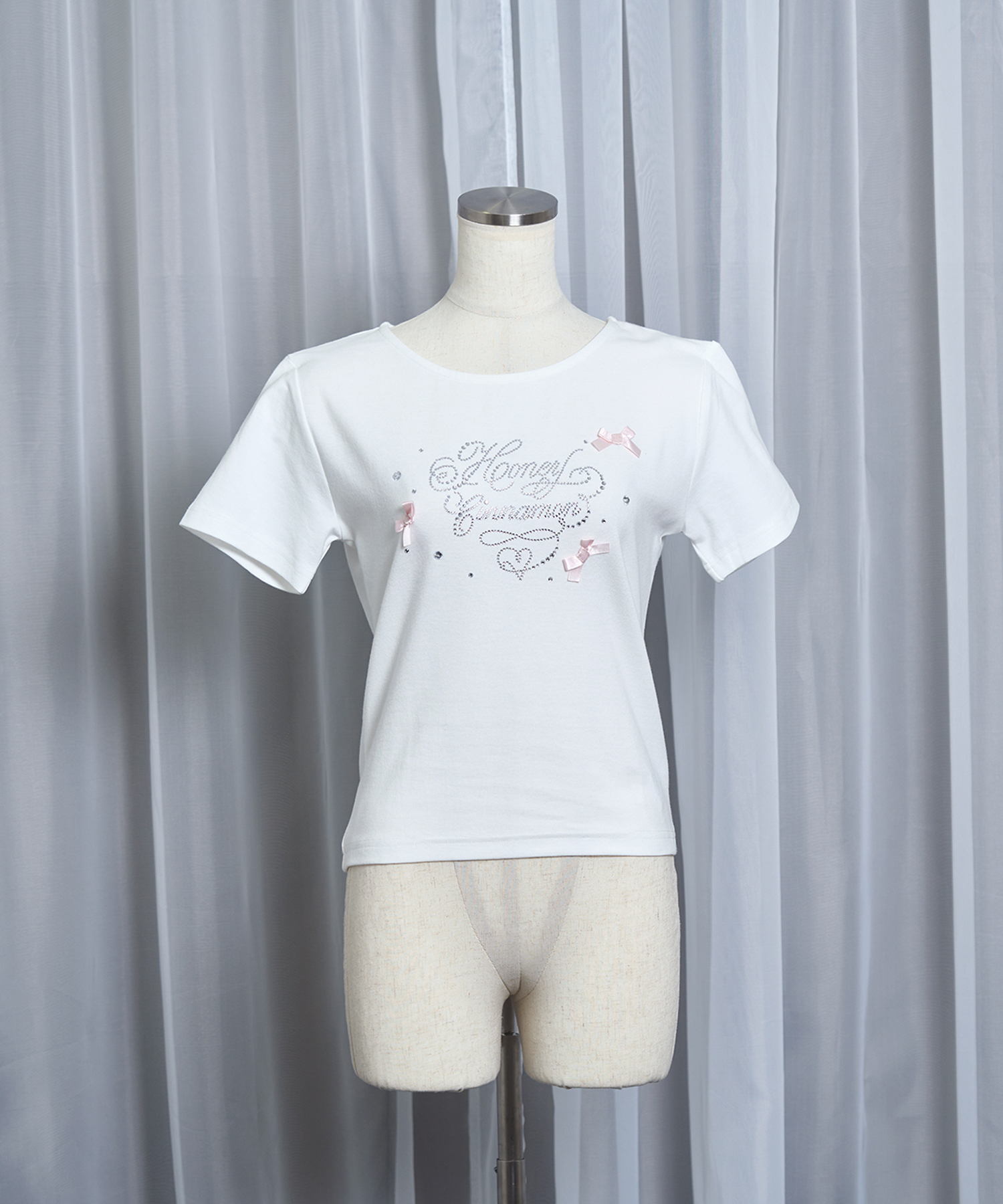 ビジューロゴTシャツ
