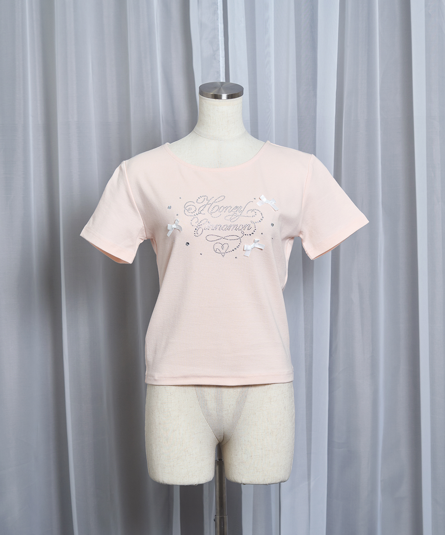 ビジューロゴTシャツ