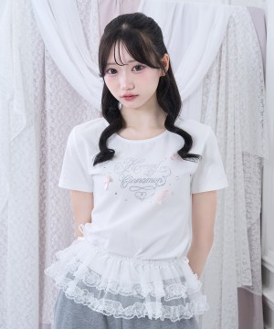 ビジューロゴTシャツ