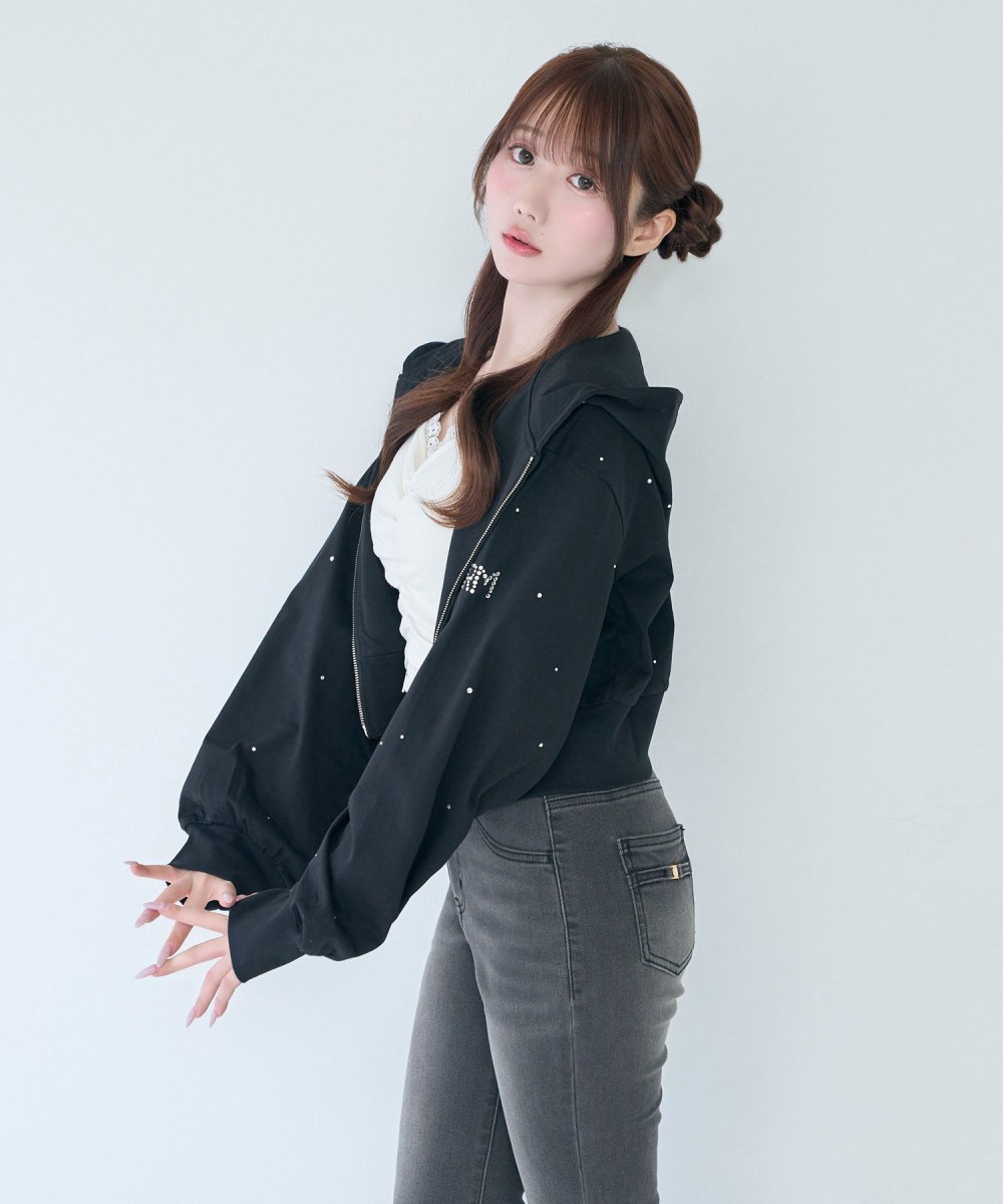 UV protection bijou zip hoodie – BUNNY APARTMENT