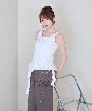 Frill hem tank top