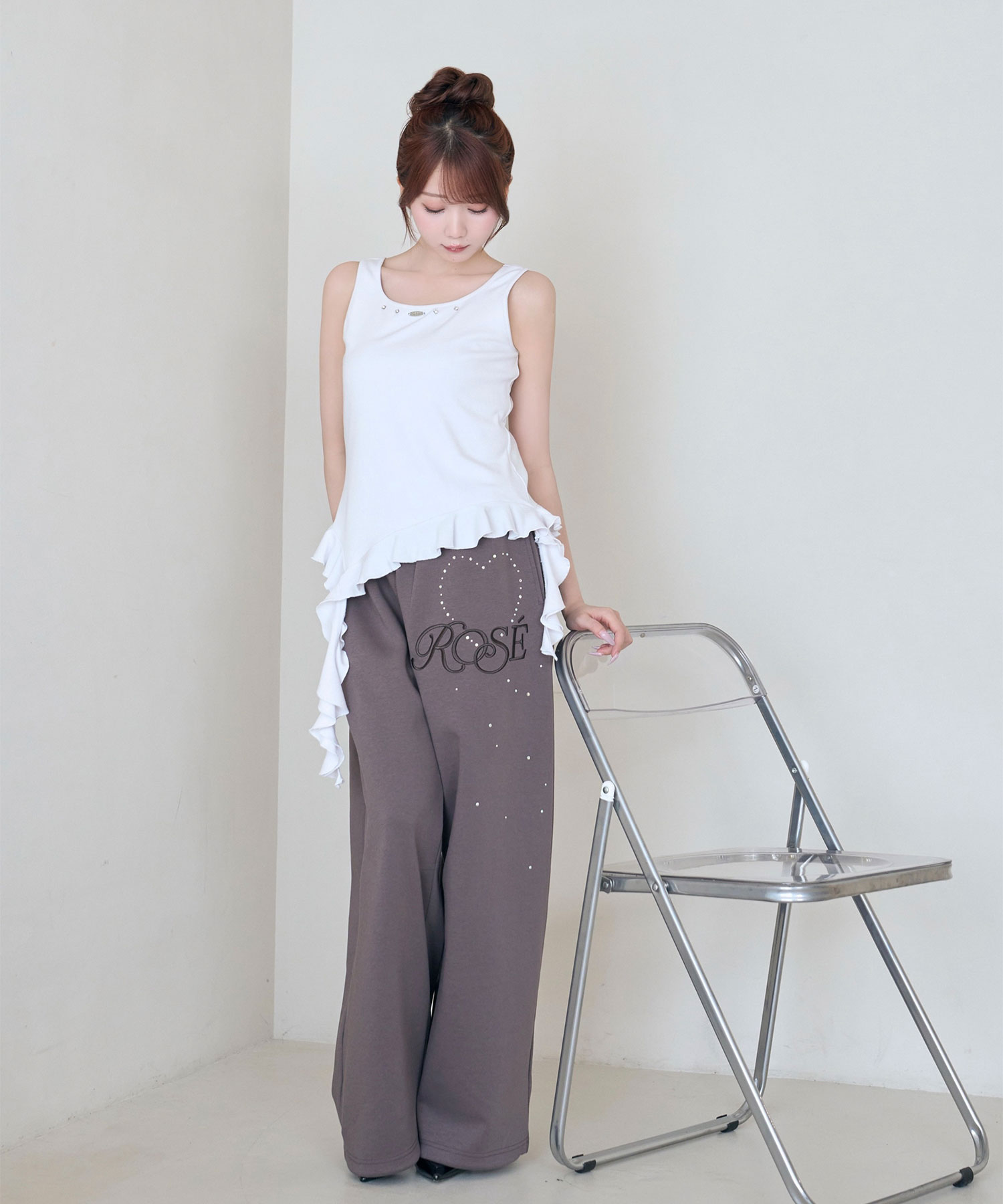 Frill hem tank top