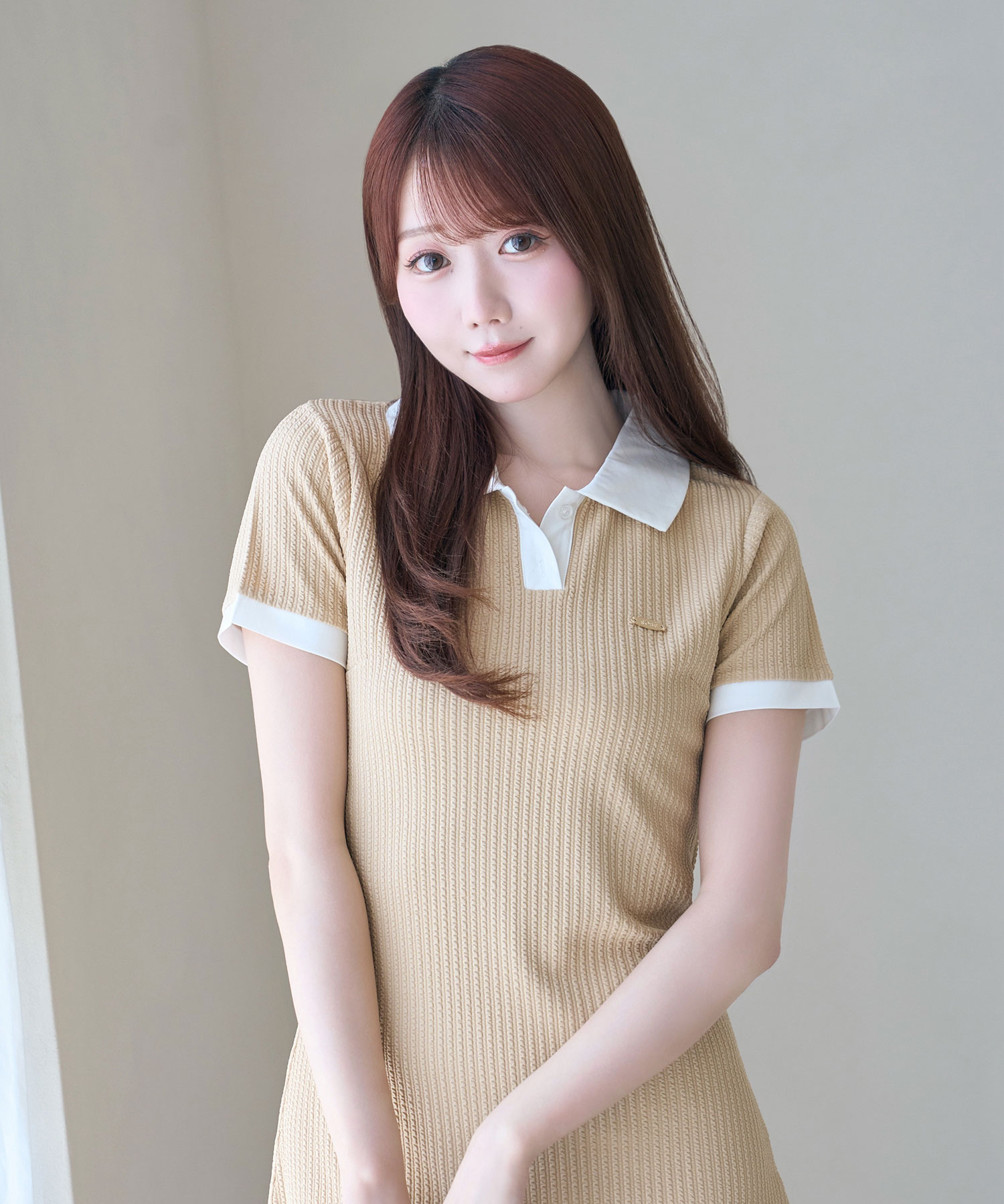 Knit sew polo op