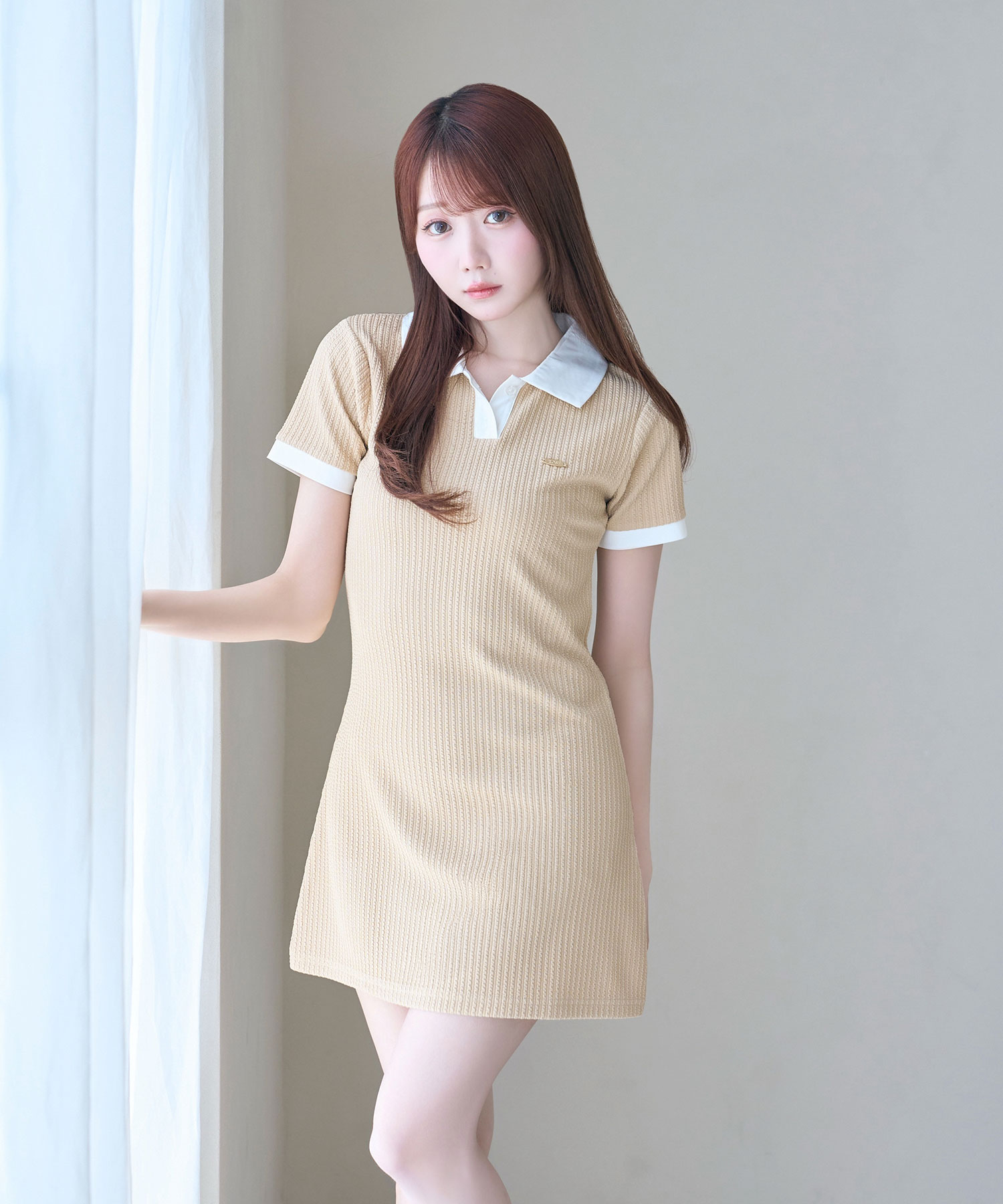 Knit sew polo op