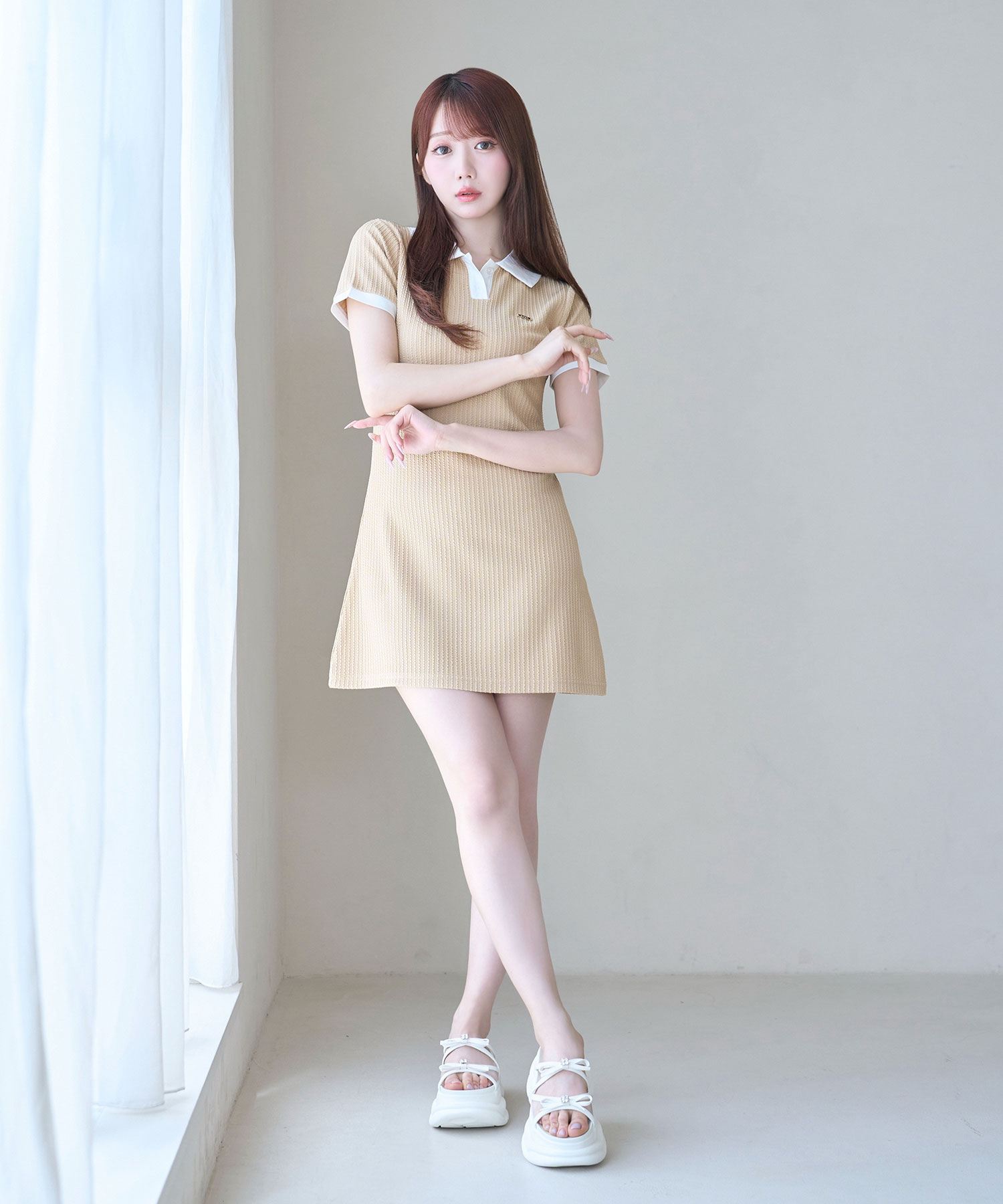 Knit sew polo op