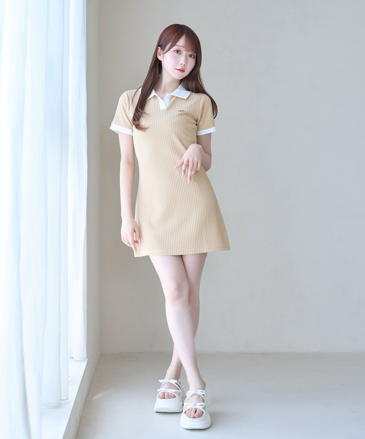 Knit sew polo op