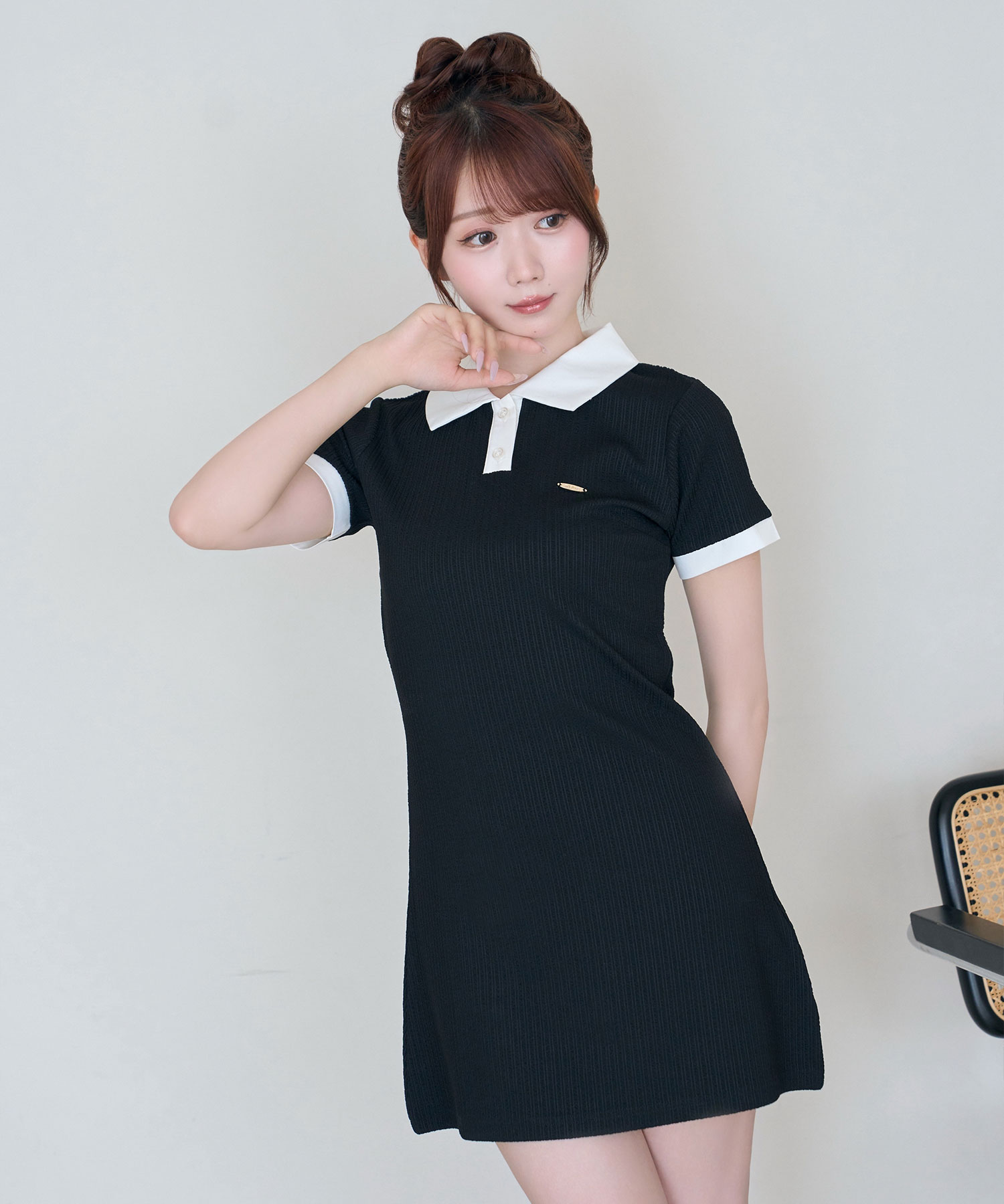 Knit sew polo op