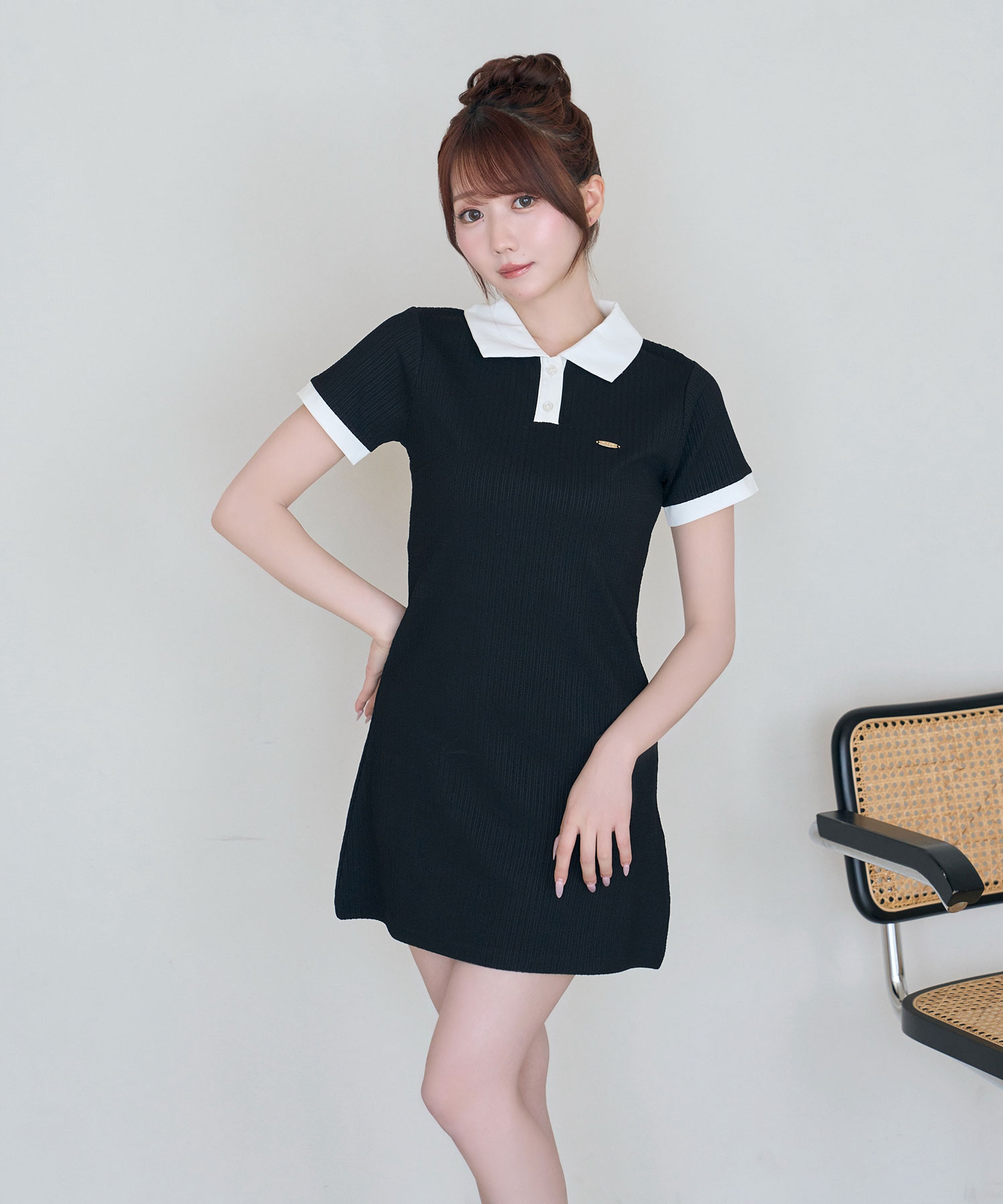 Knit sew polo op