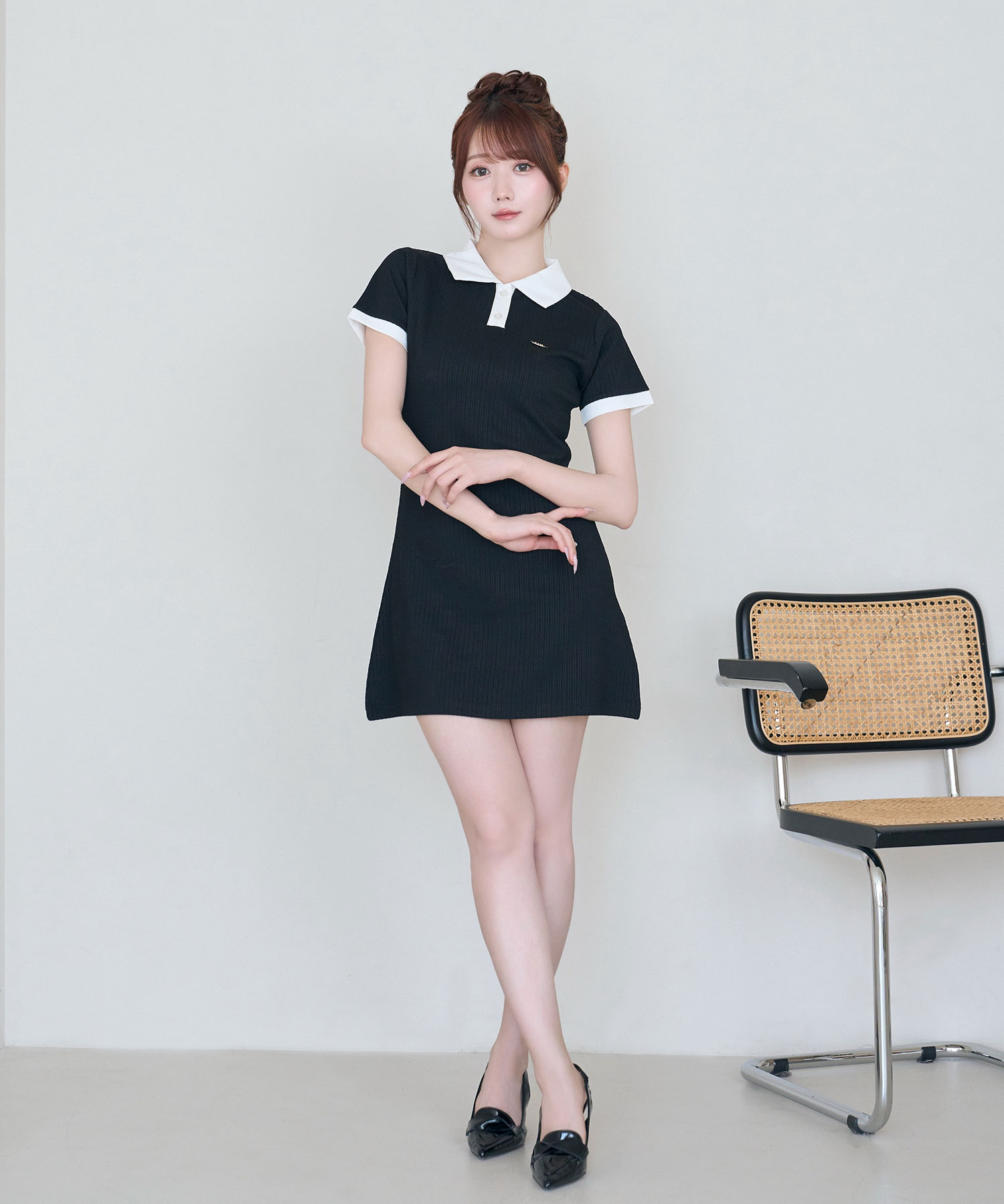 Knit sew polo op