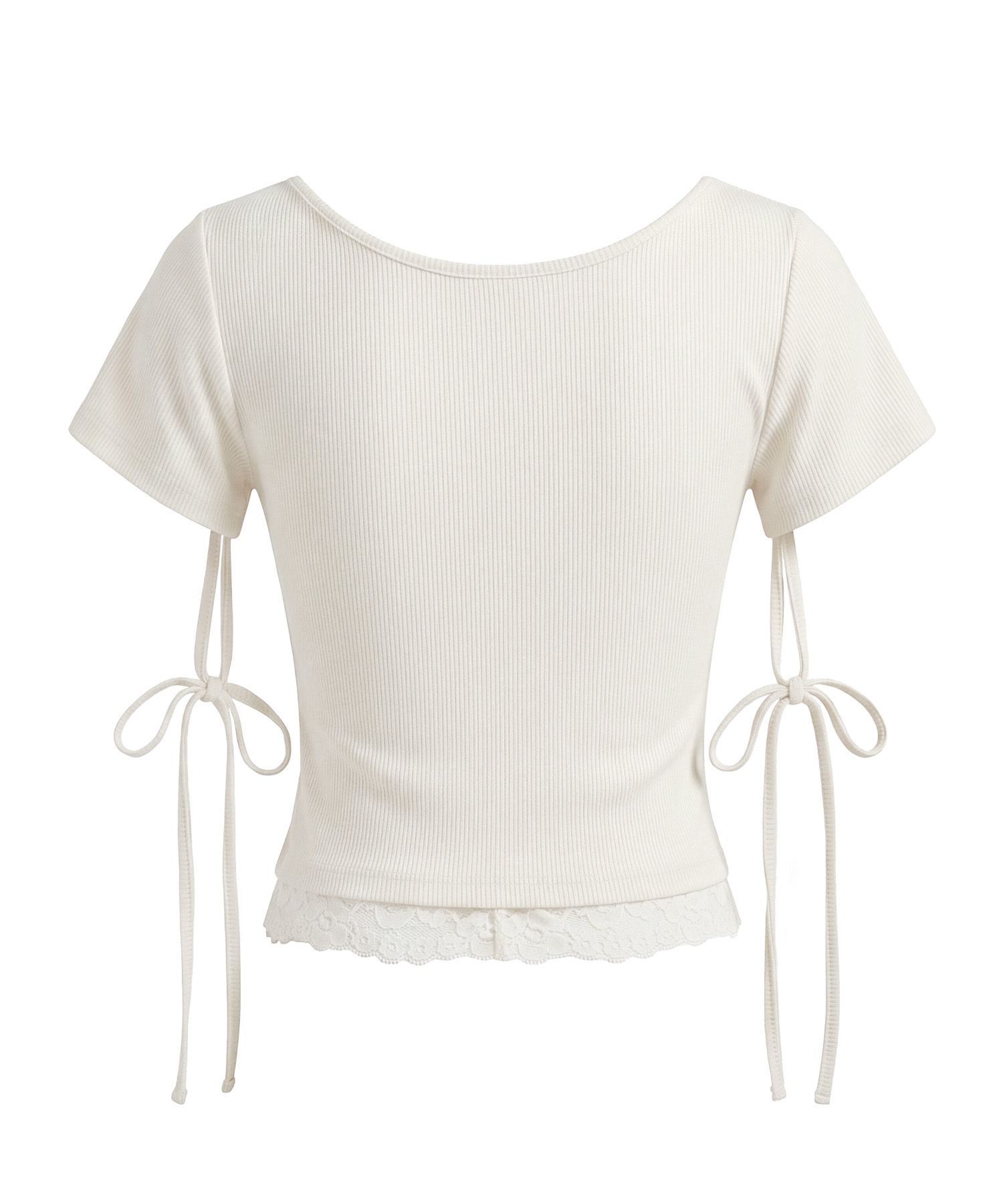 Lace shirring tops