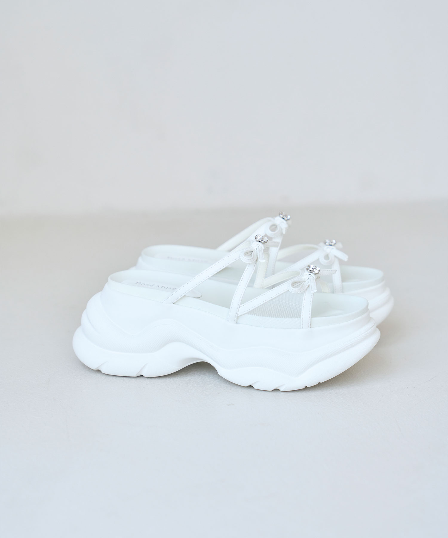 Ribbon platform sandals