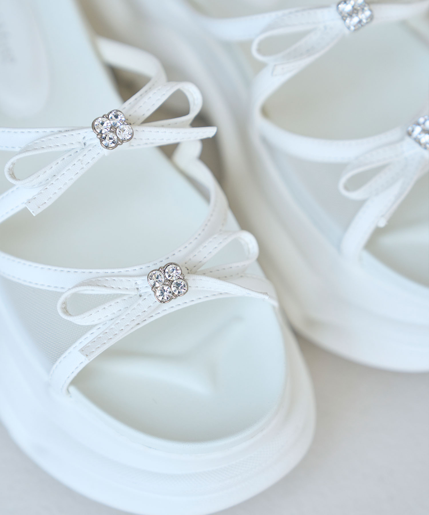 Ribbon platform sandals