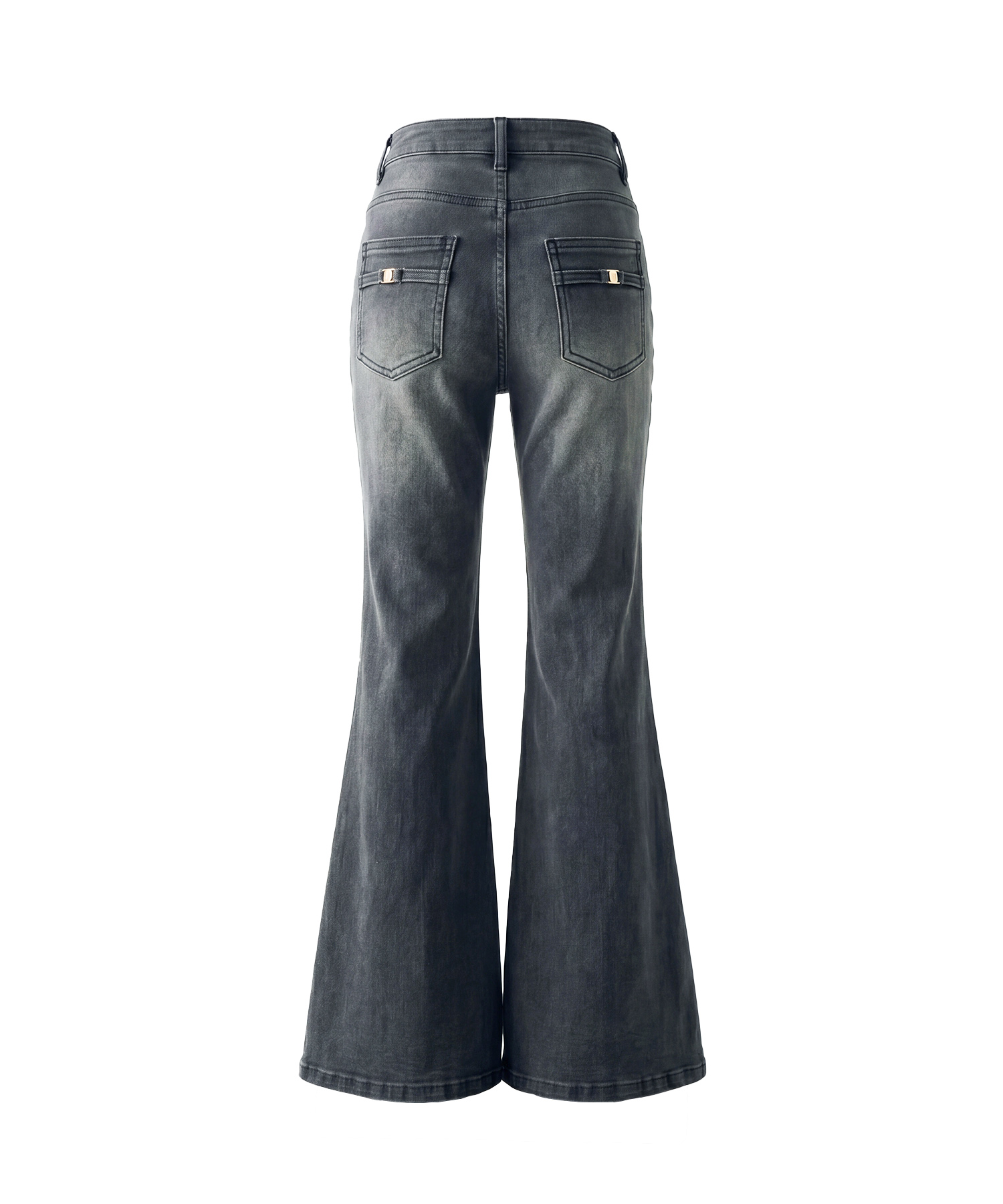 High stretch flare denim pants