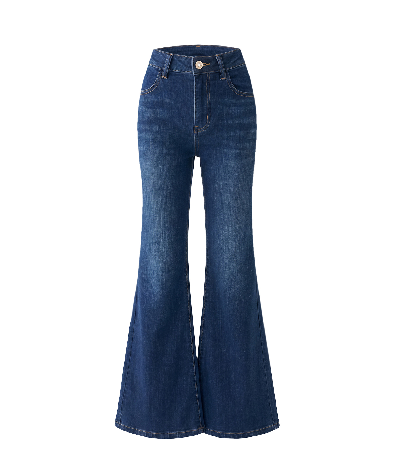 High stretch flare denim pants