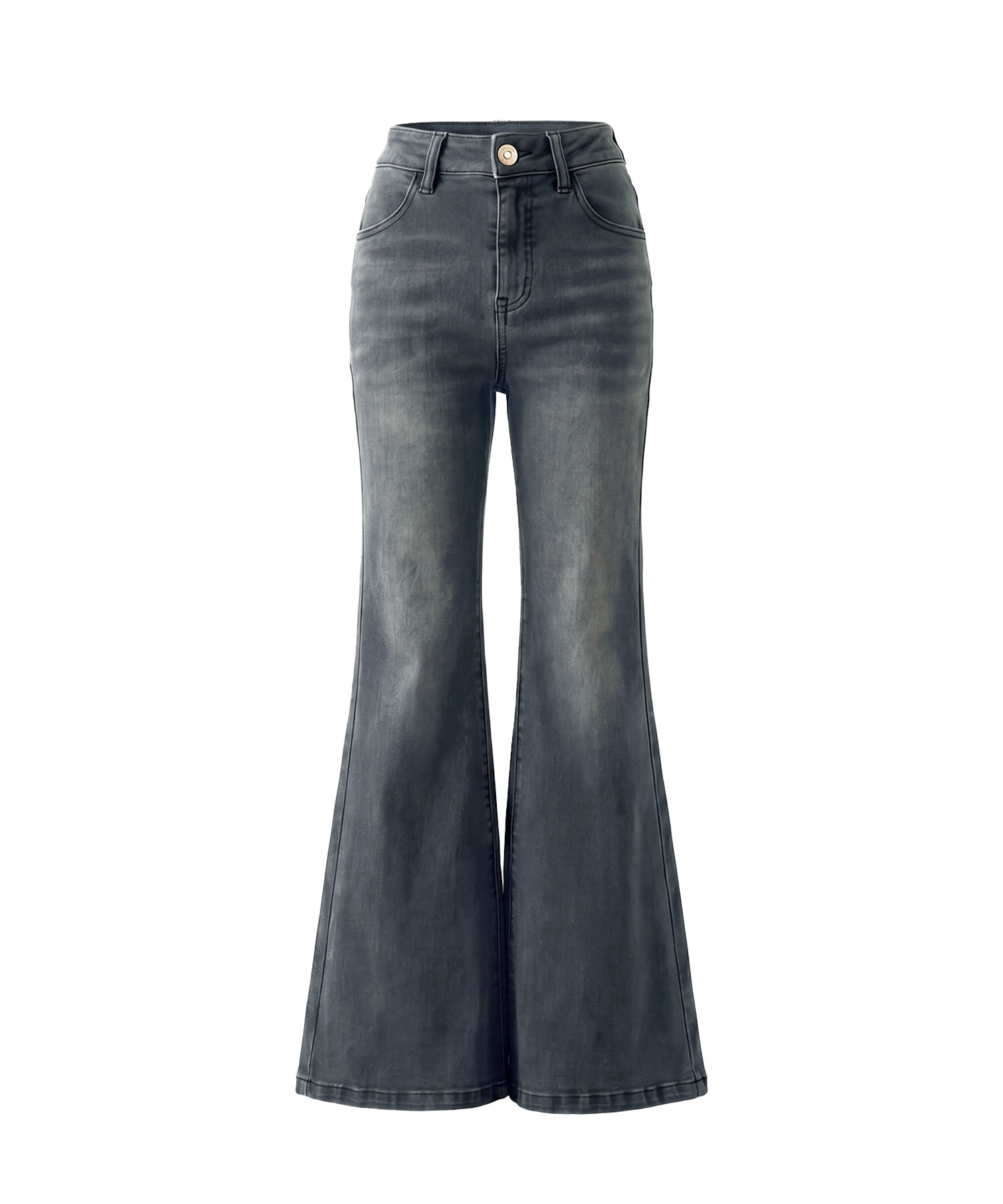 High stretch flare denim pants