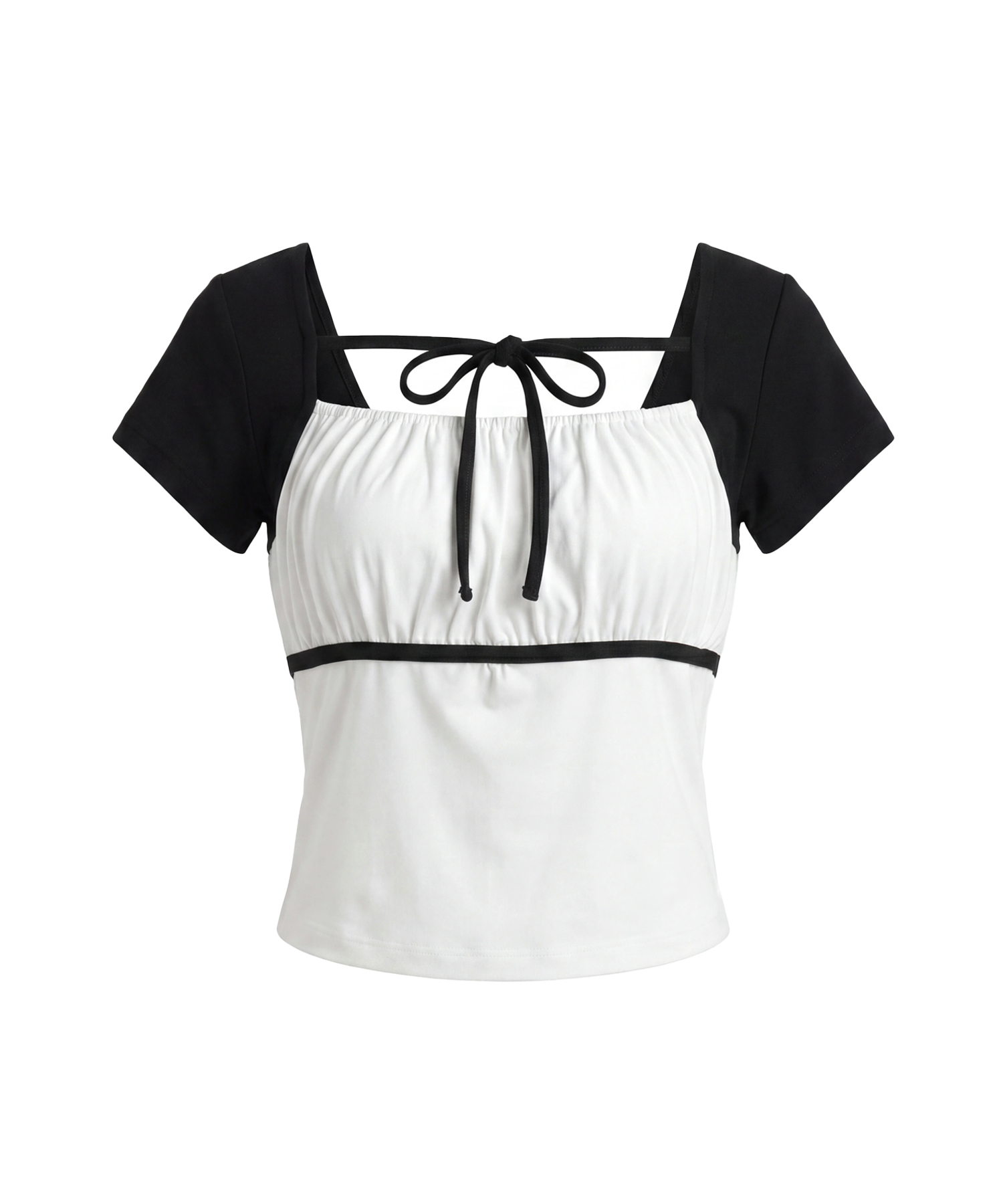 Color scheme gathered bust tops