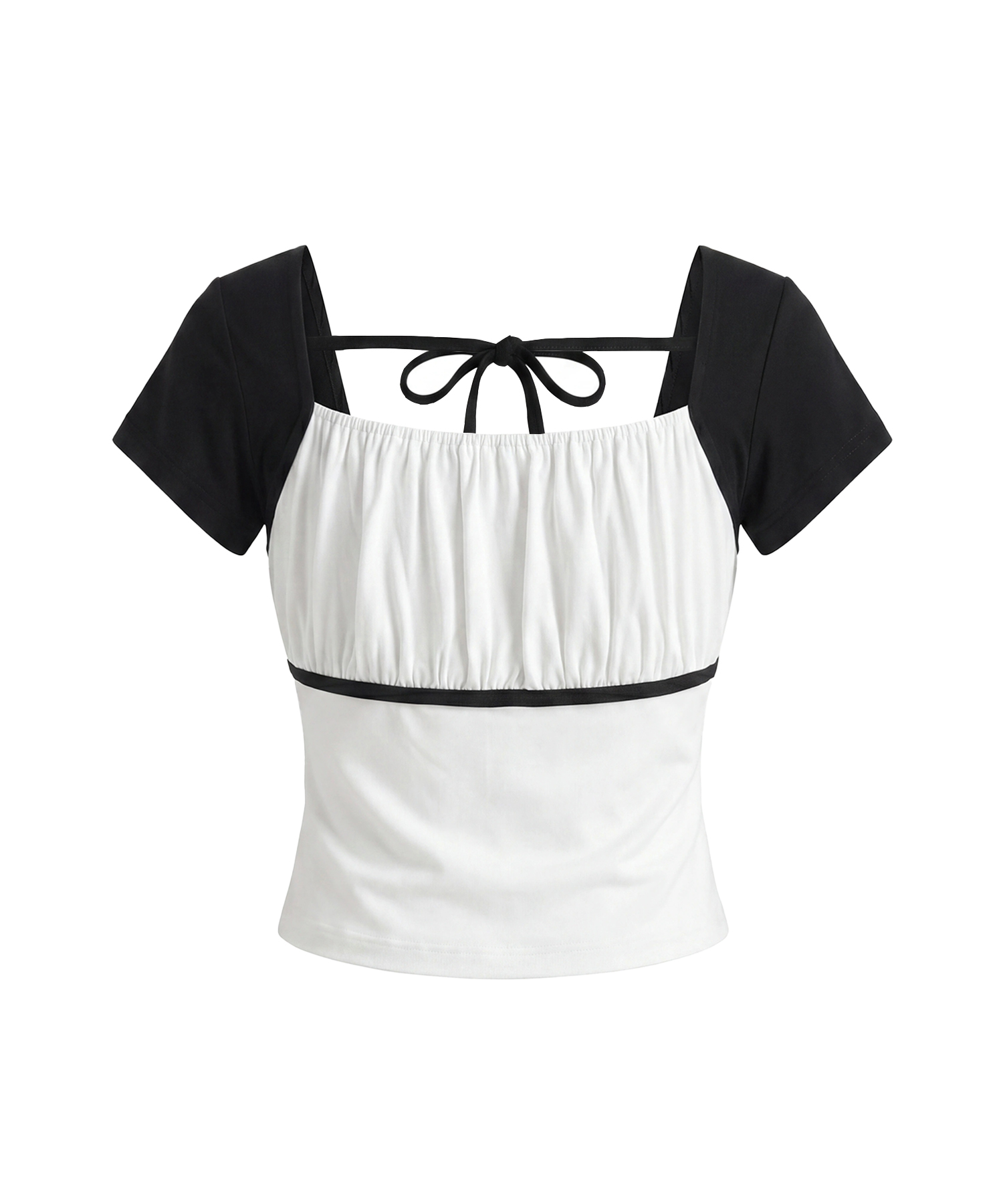 Color scheme gathered bust tops