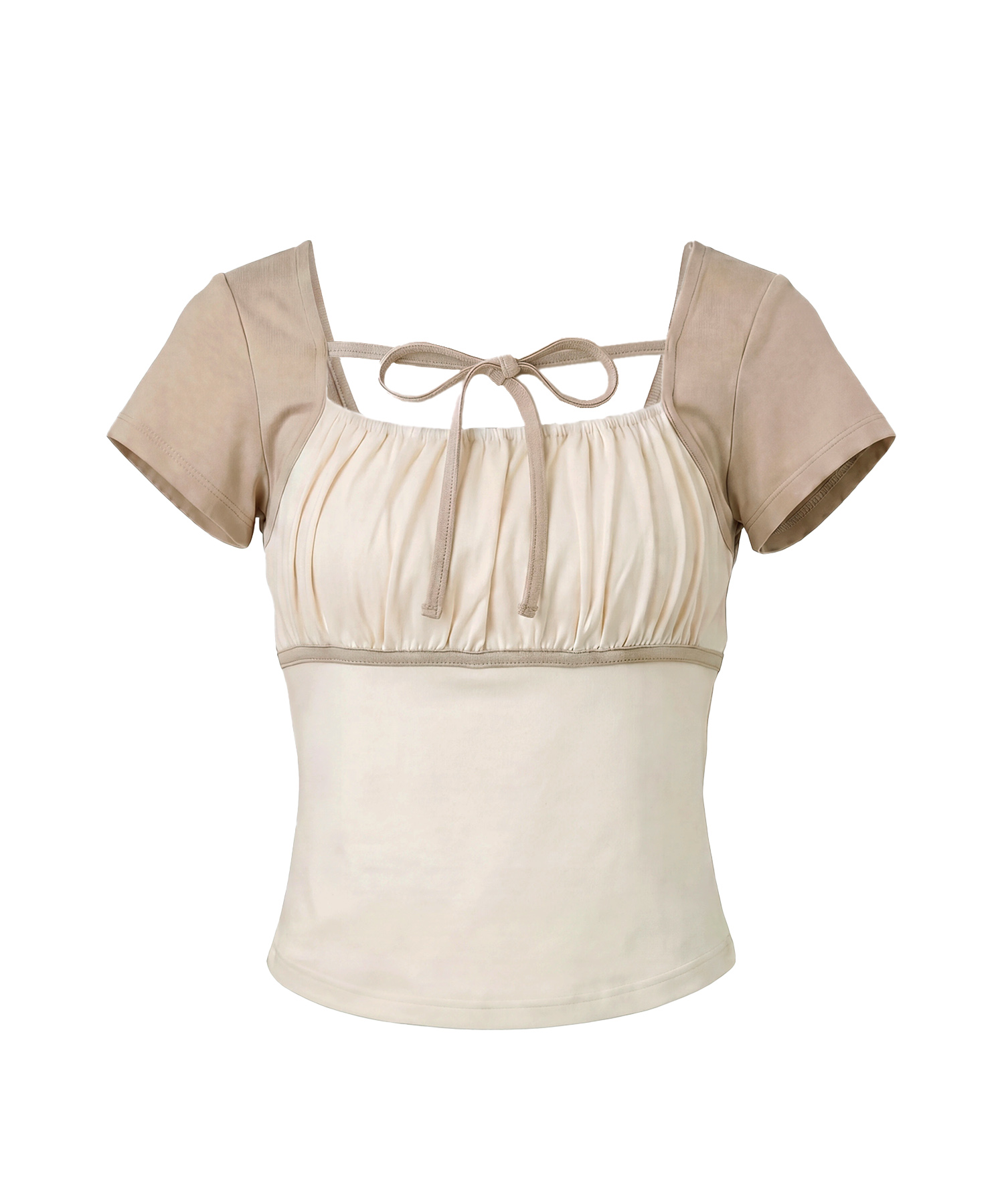 Color scheme gathered bust tops