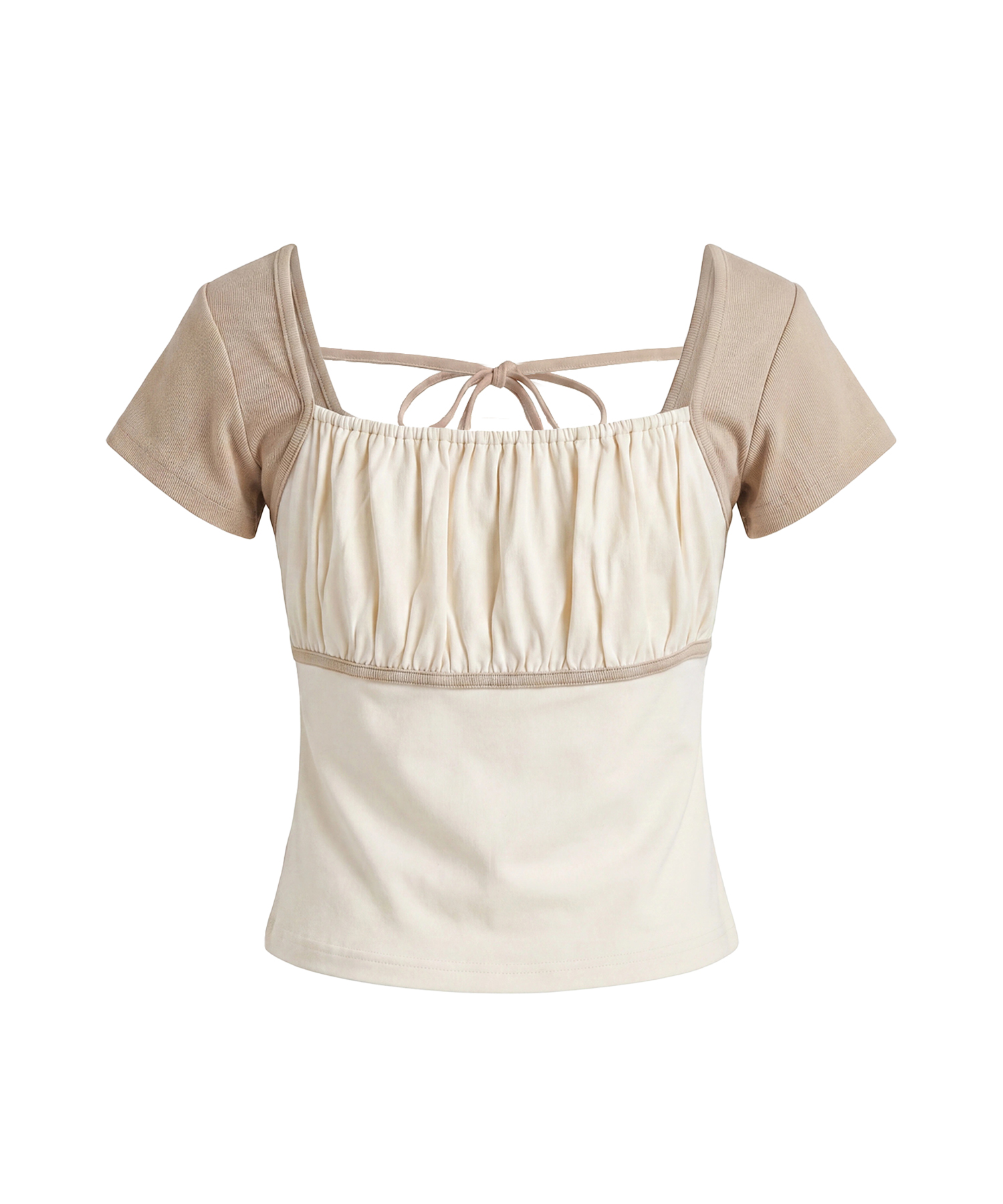 Color scheme gathered bust tops