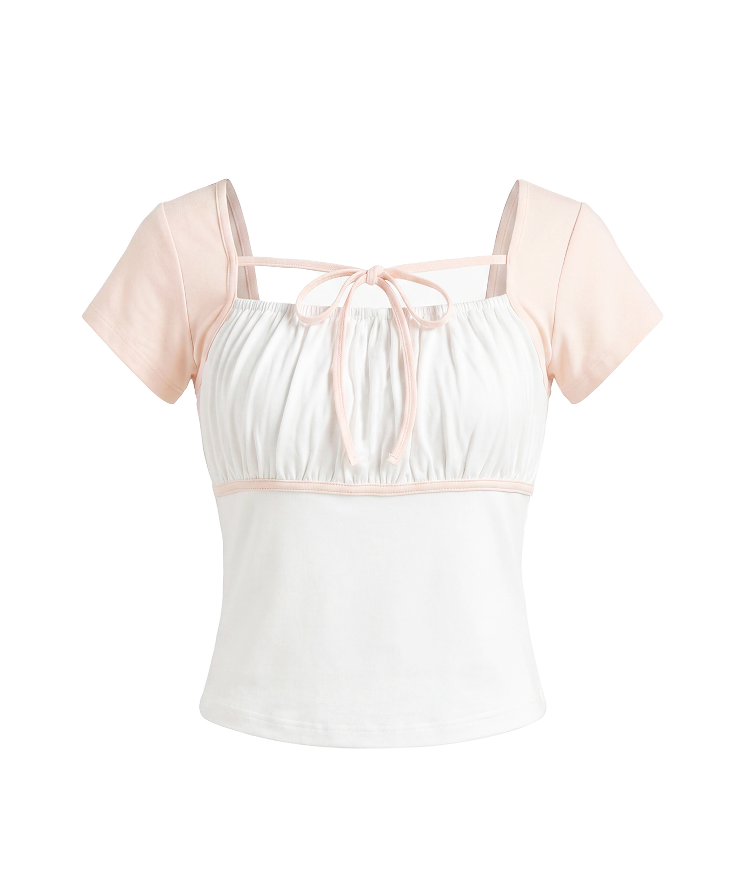 Color scheme gathered bust tops