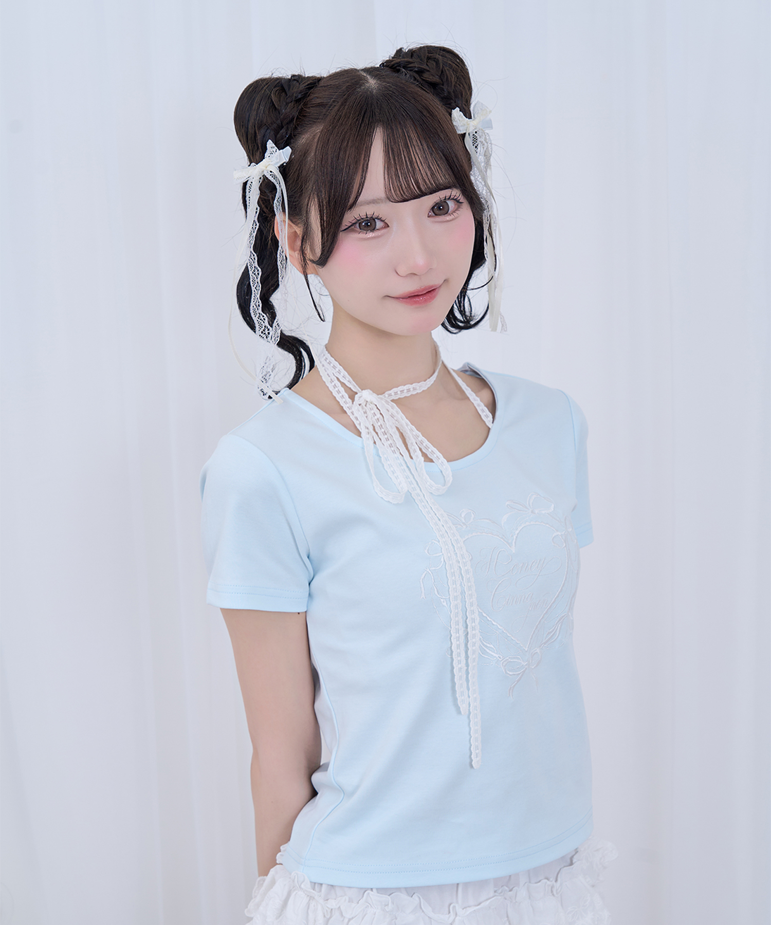 HeartレースTシャツ
