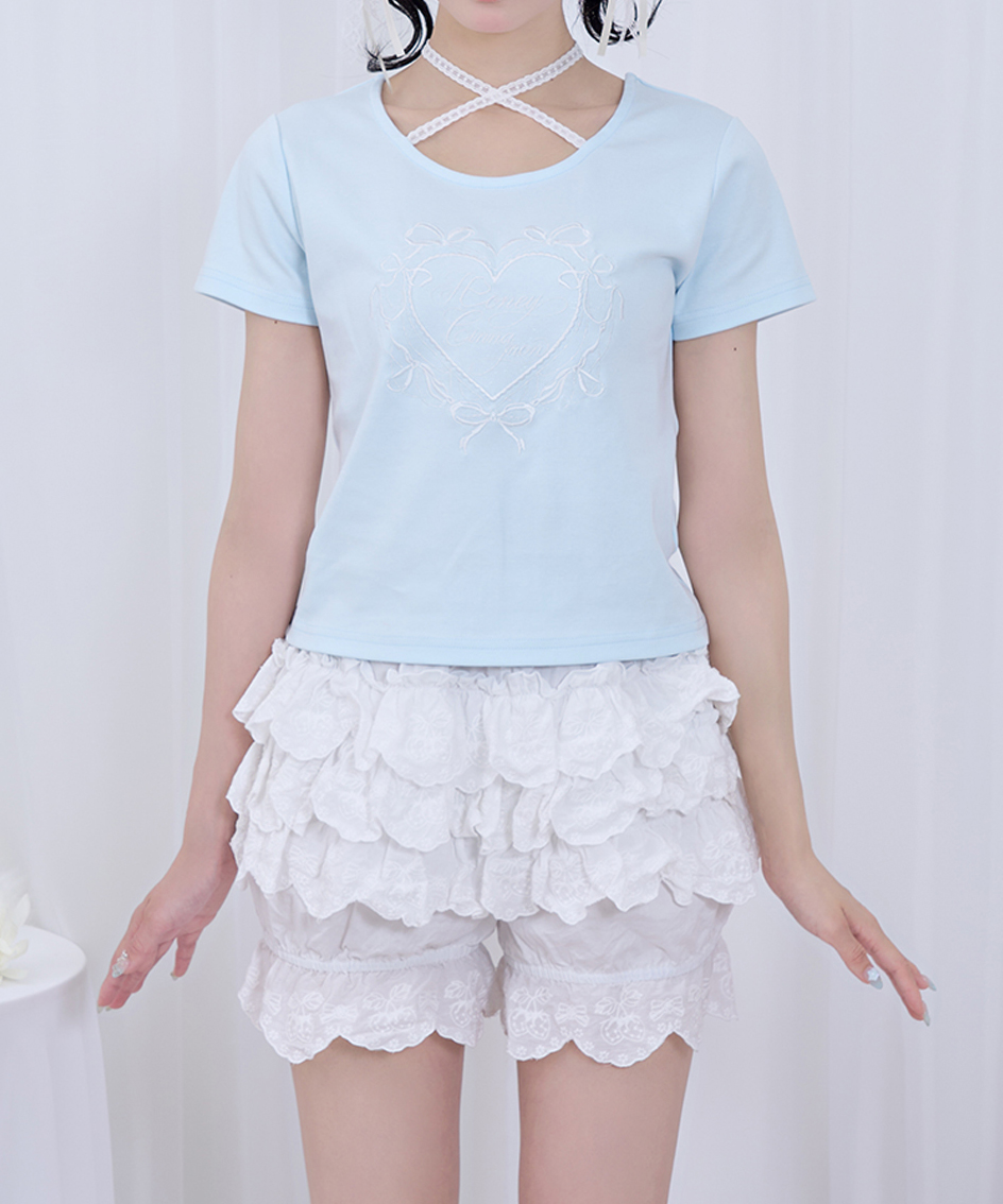 HeartレースTシャツ