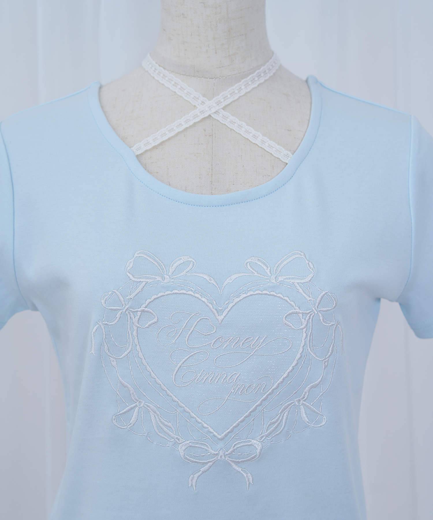 HeartレースTシャツ
