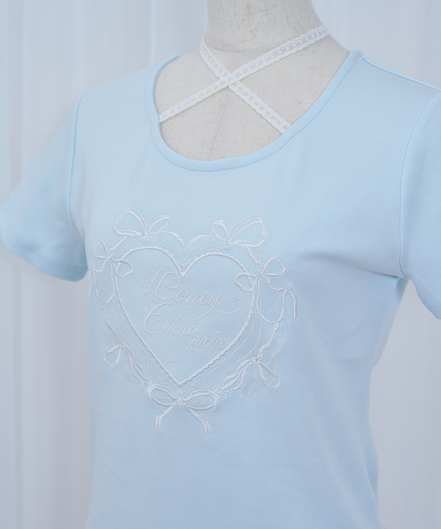 HeartレースTシャツ