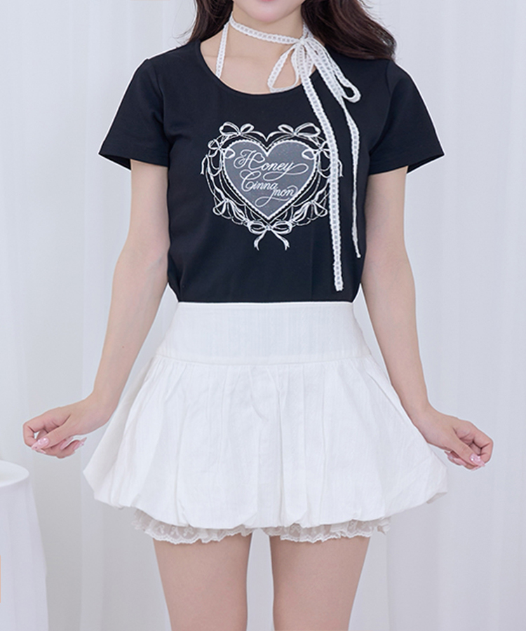 HeartレースTシャツ