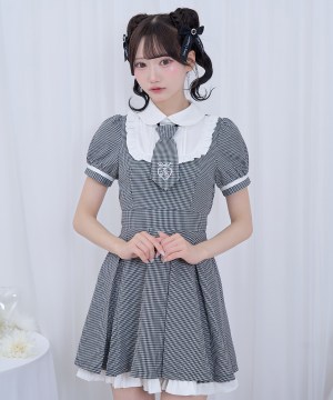 配色ネクタイワンピース