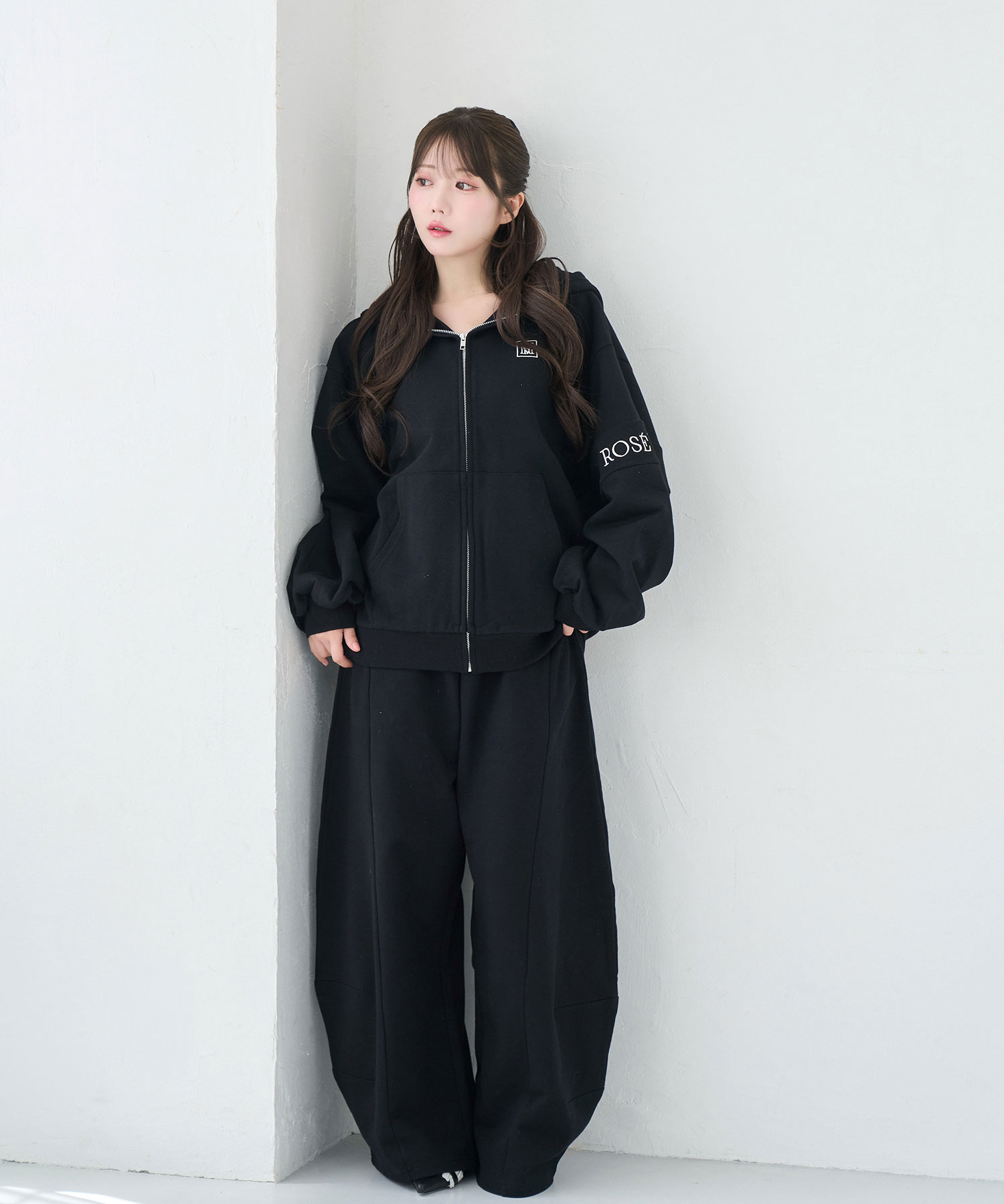 Logo embroidery zip parker