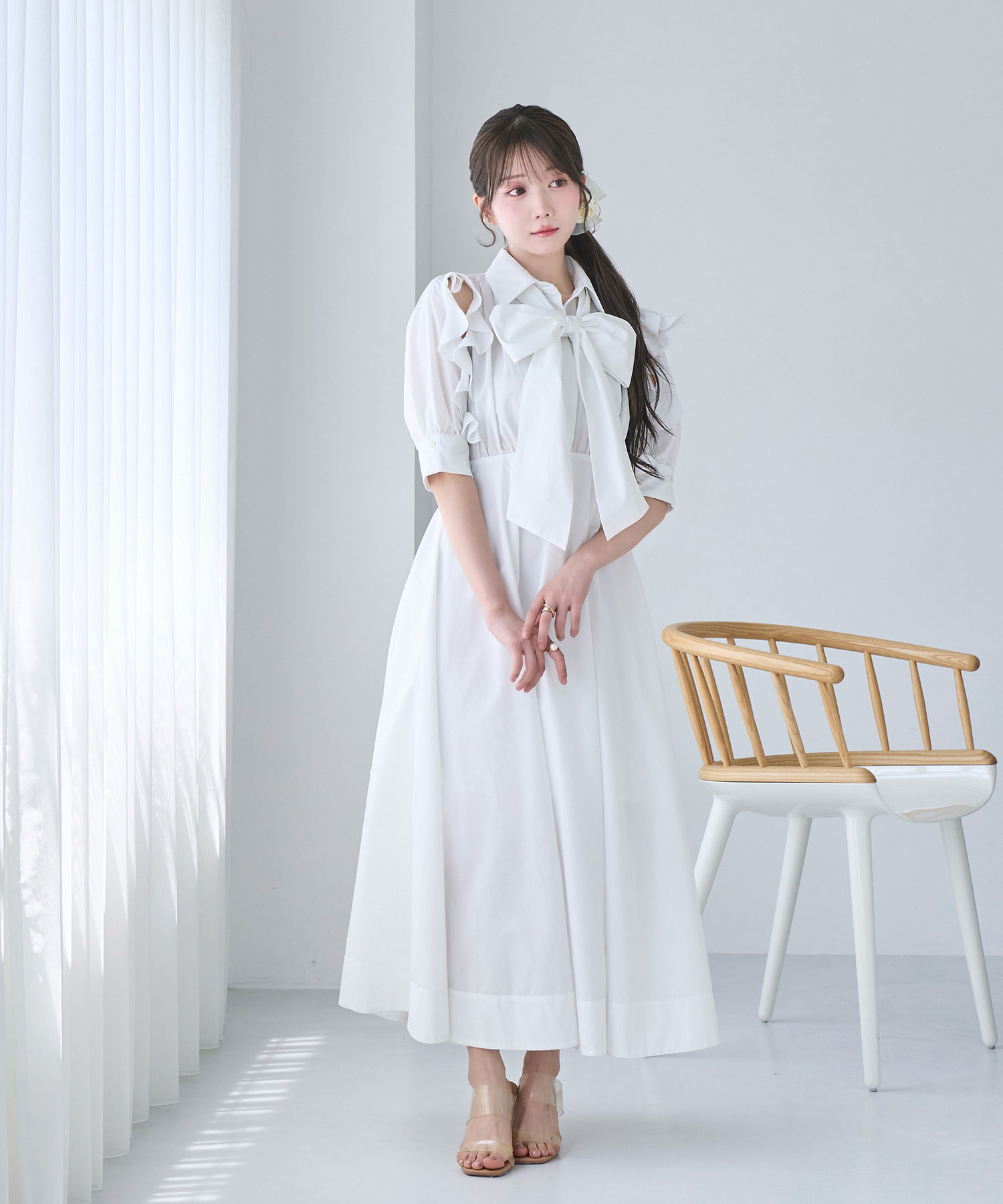 Bow tie shirts dress