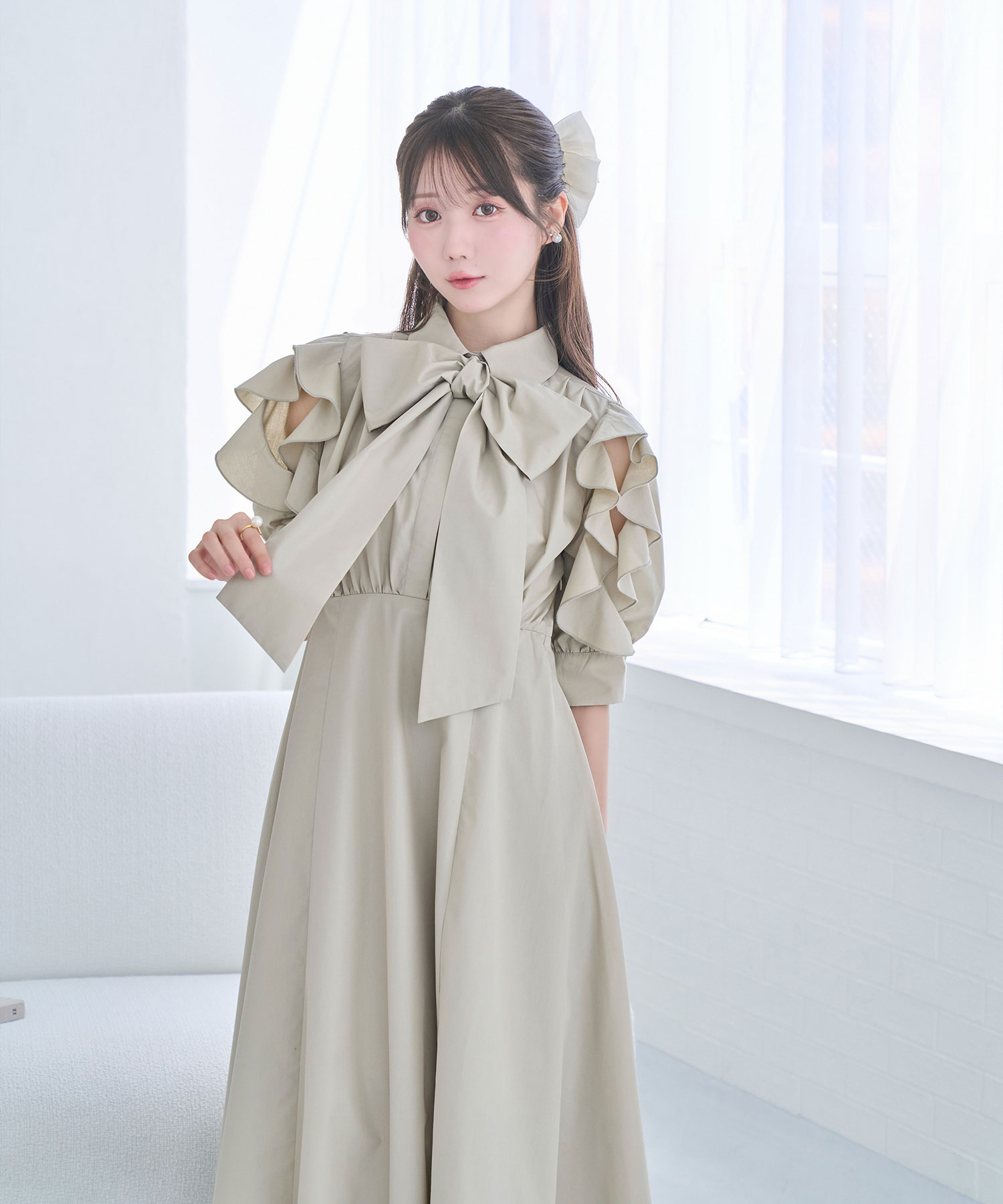 Bow tie shirts dress