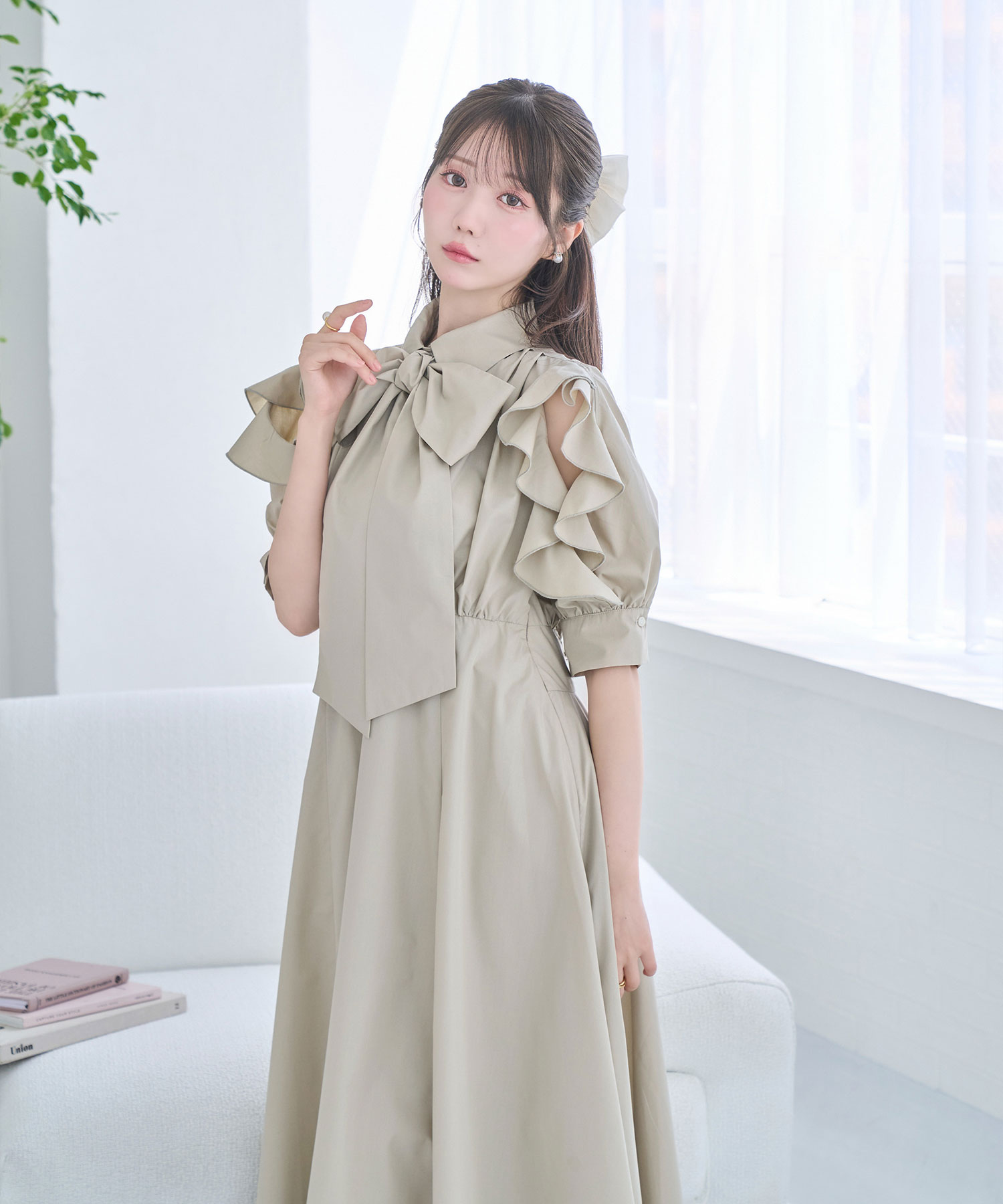 Bow tie shirts dress