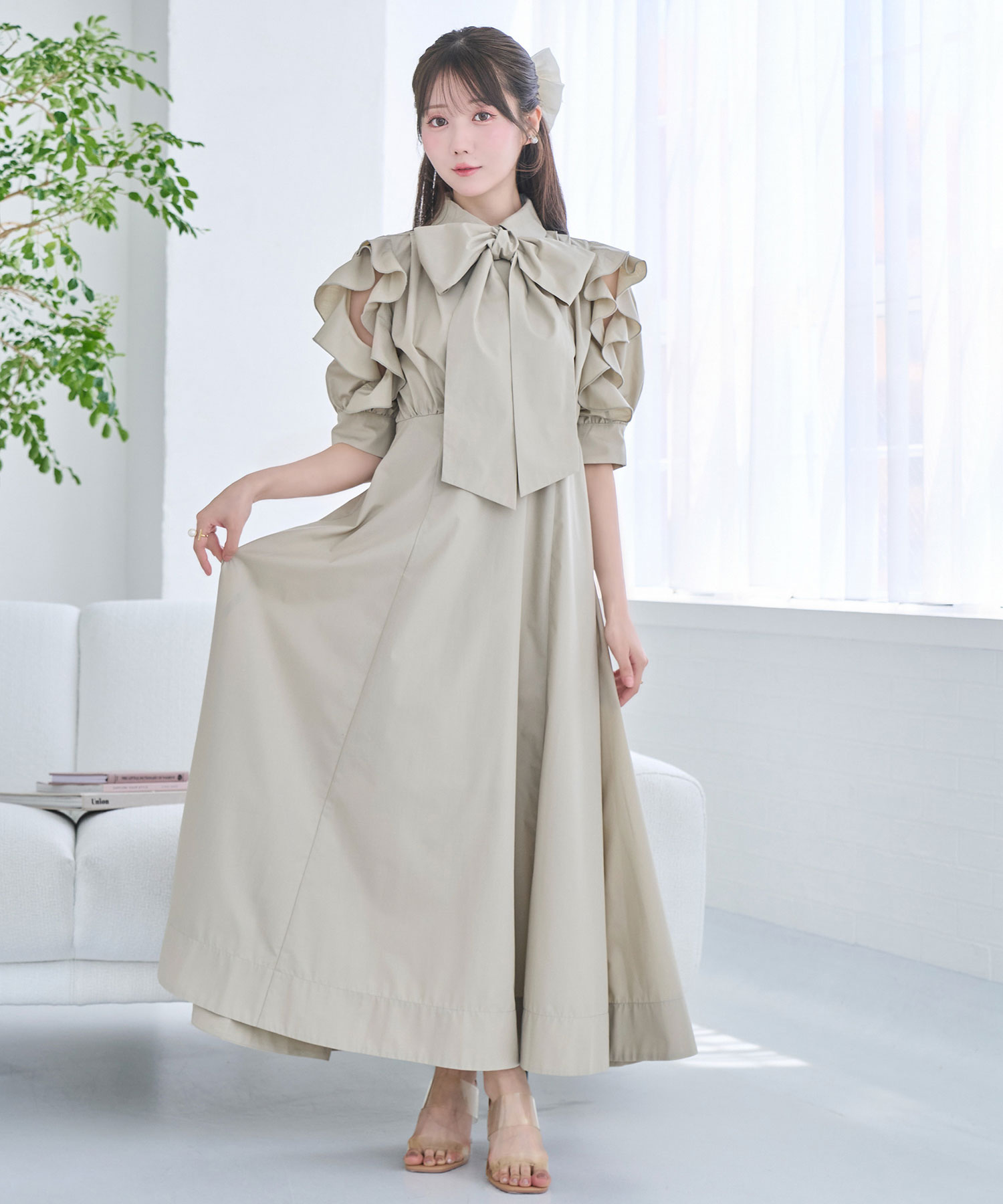 Bow tie shirts dress