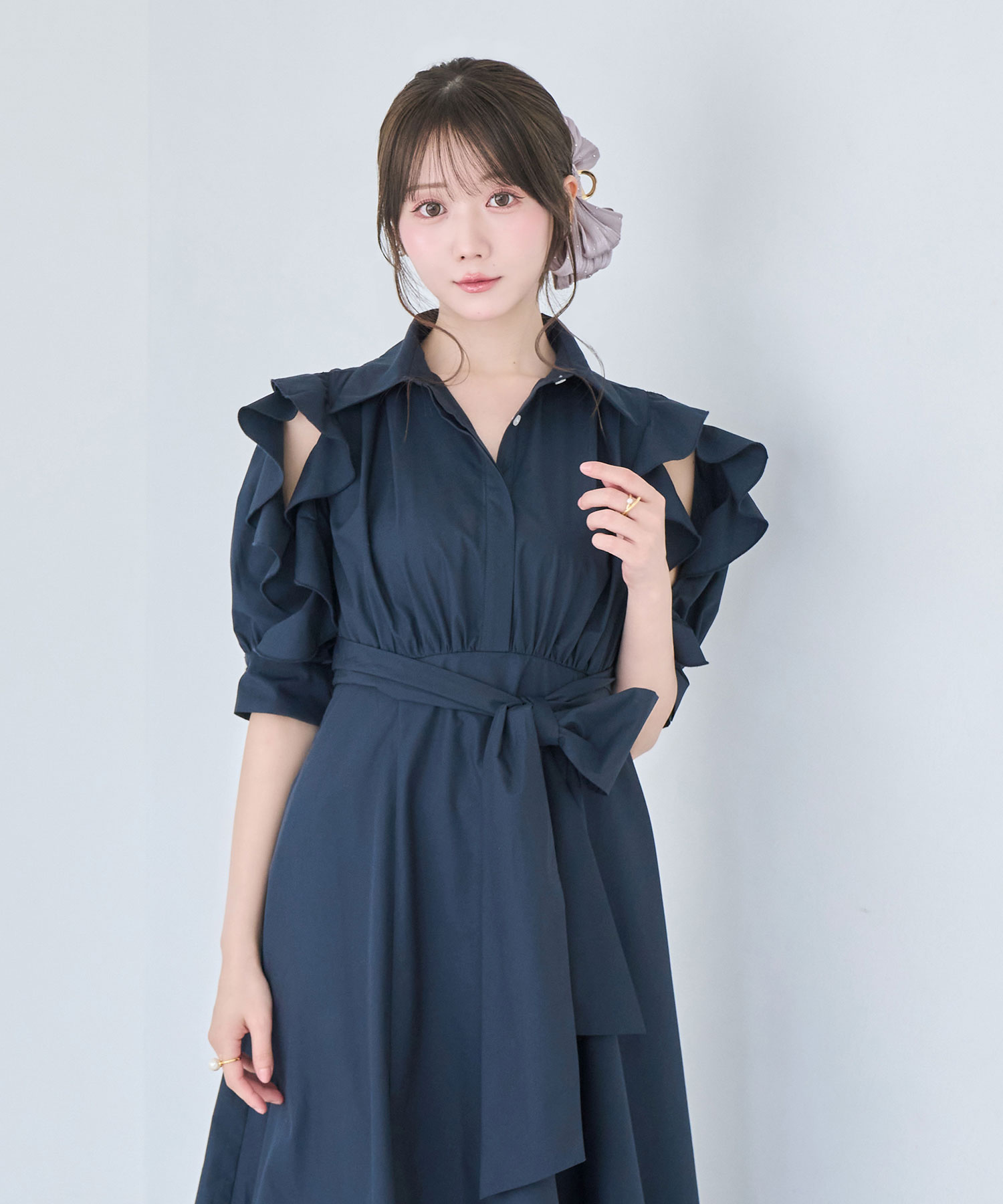 Bow tie shirts dress