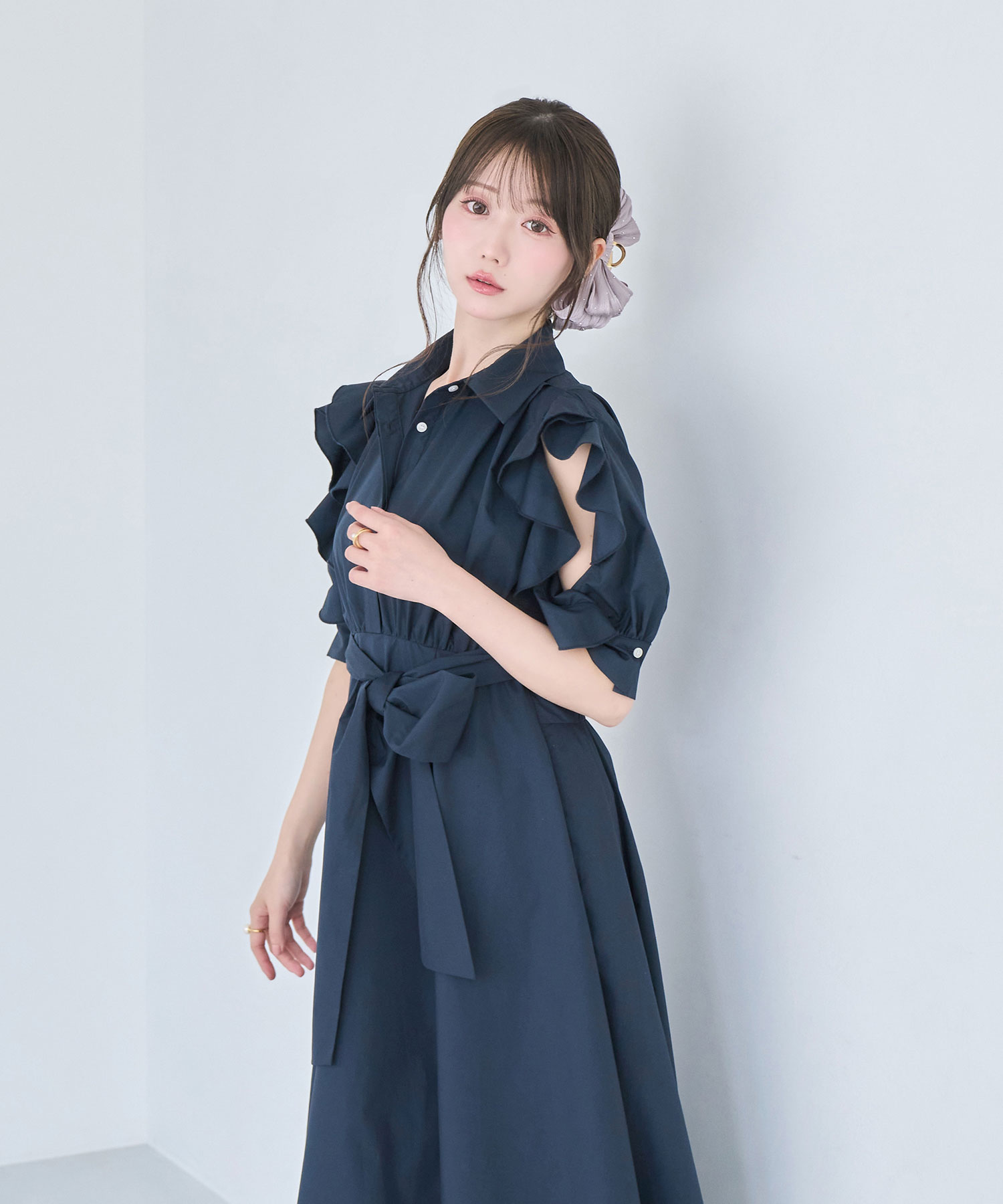Bow tie shirts dress