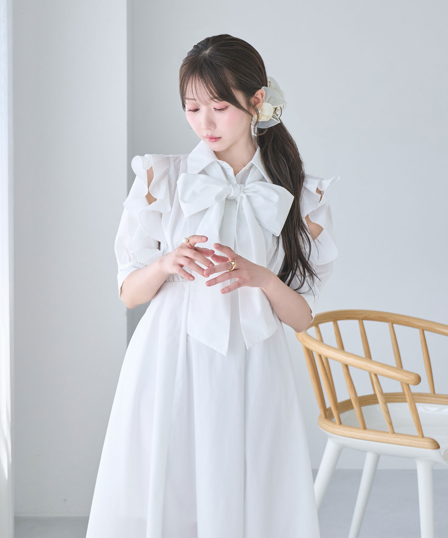 Bow tie shirts dress
