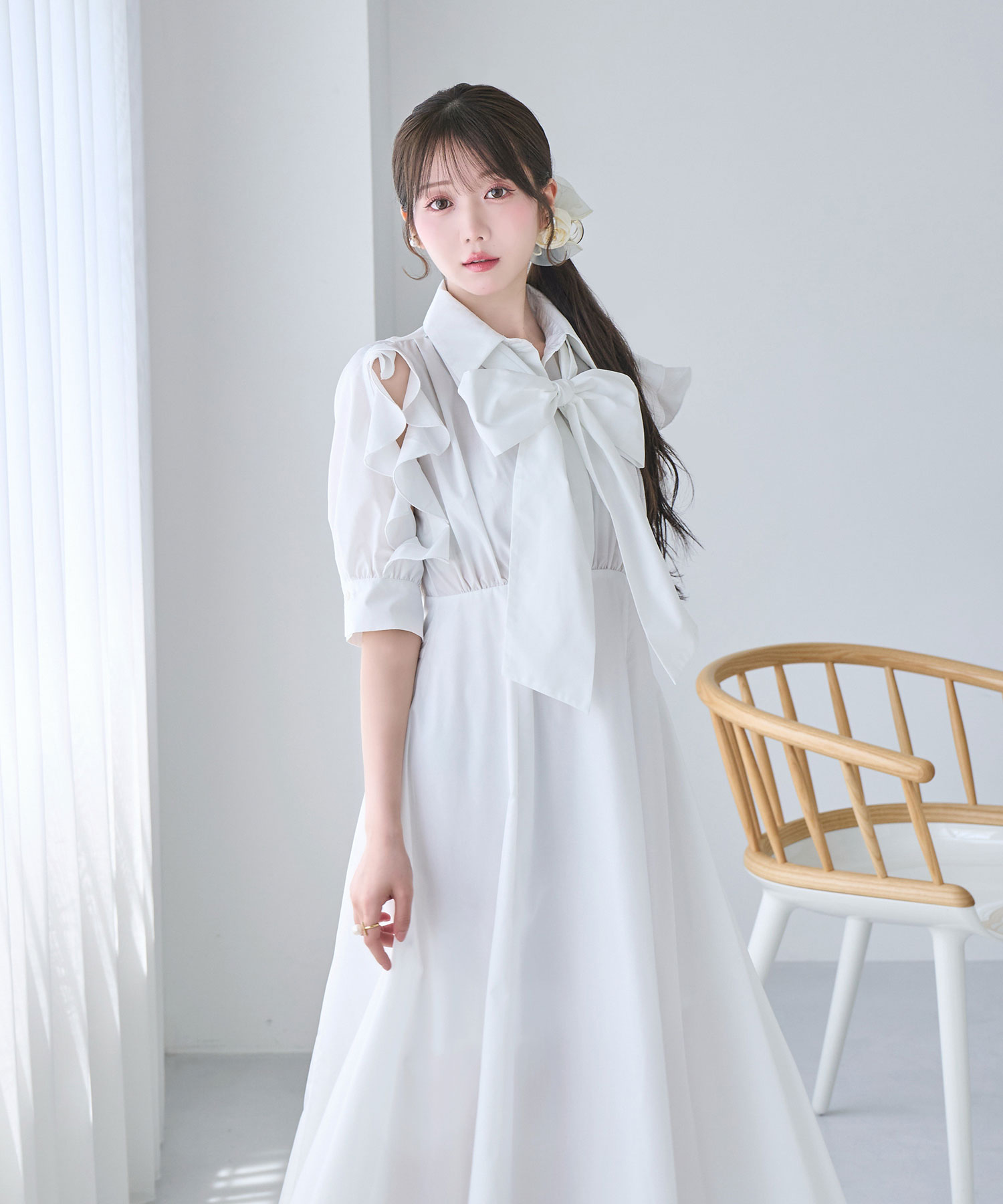 Bow tie shirts dress