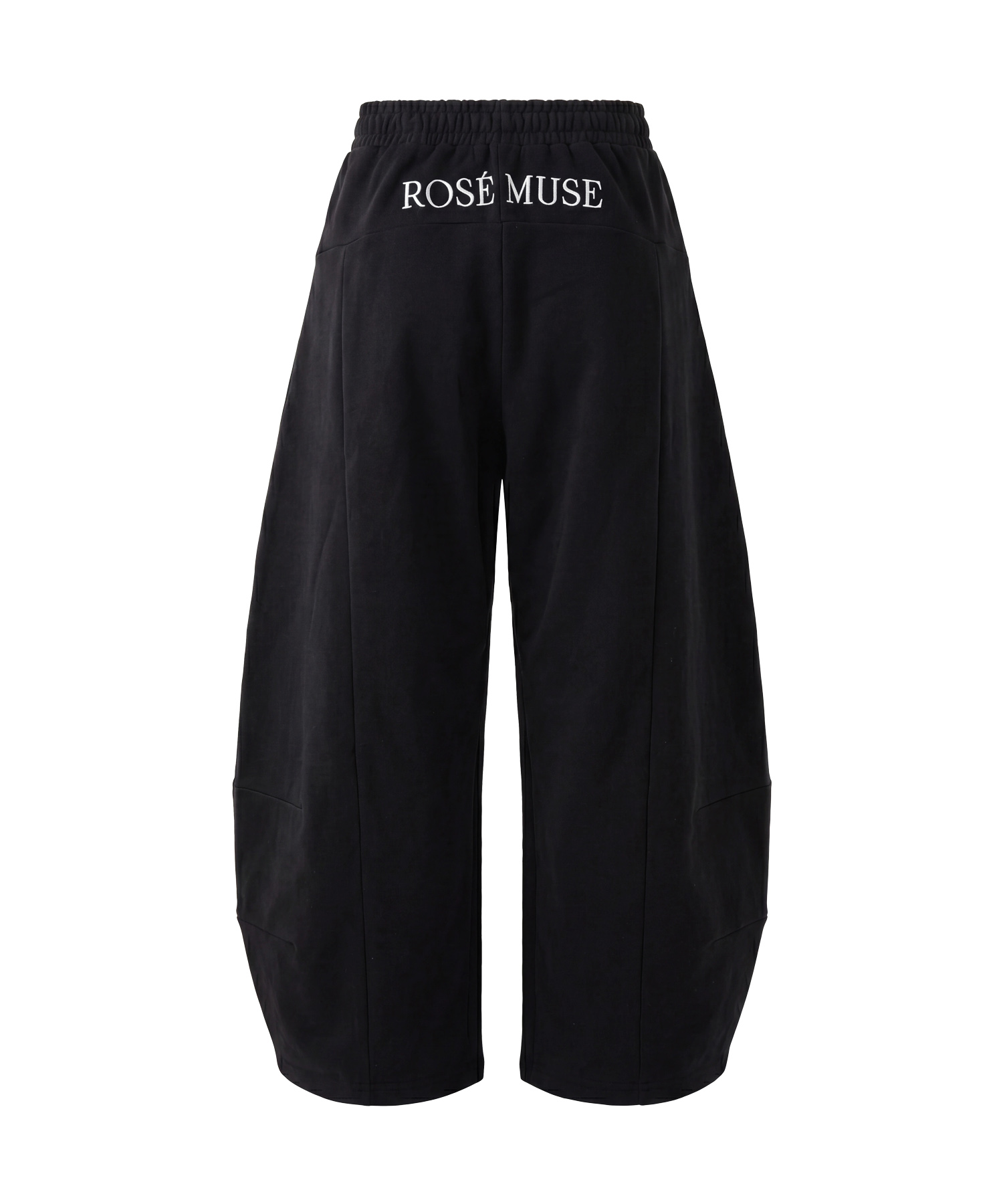 Back embroidery barrel pants